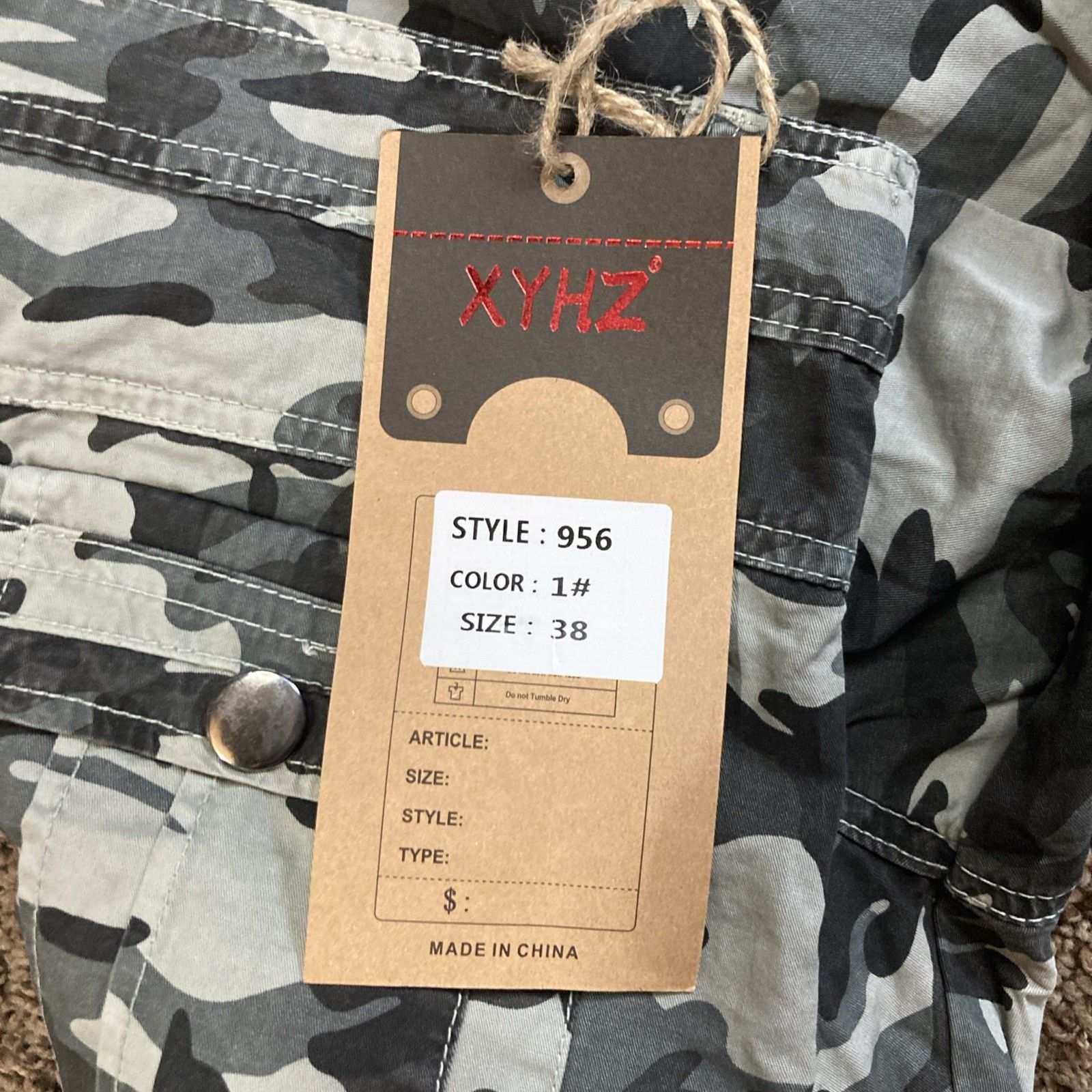 Other XYHZ Mens Streetwear Cotton Cargo Camouflage Shorts Size US 38 / EU 54 - 7 Thumbnail