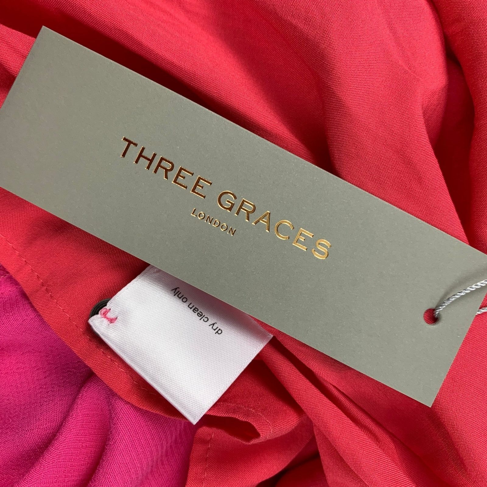 Other THREE GRACES Size S Pink Viscose Halter Shift Dress Size S / US 4 / IT 40 - 5 Thumbnail