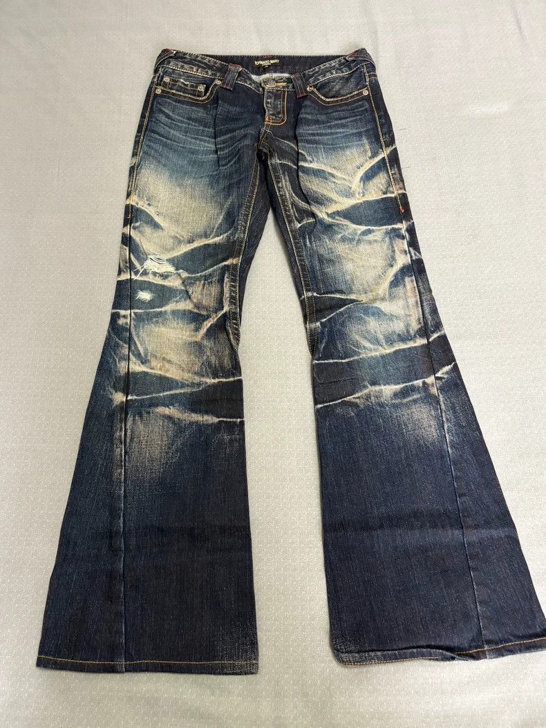 Yohji Yamamoto Vintage Tornado Mart Flared Denim Jeans-2506 Size 28" / US 6 / IT 42 - 5 Thumbnail