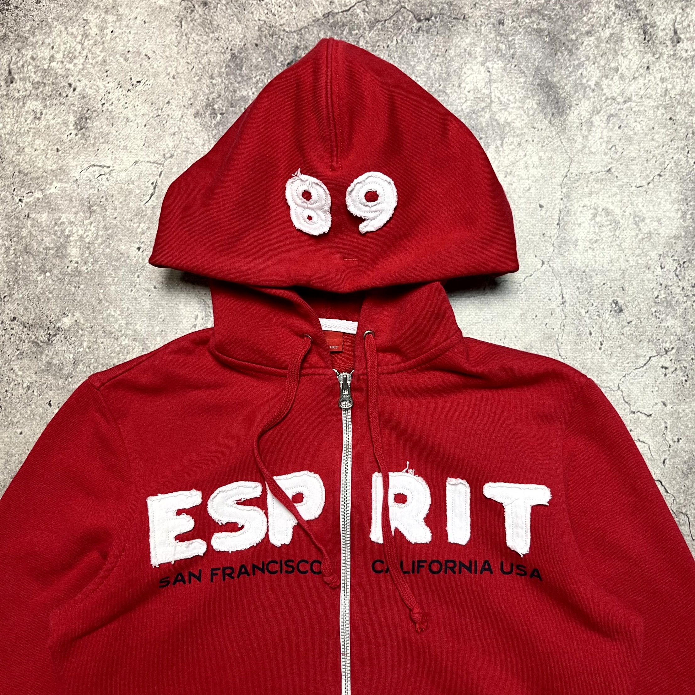 Esprit Y2K Esprit San Francisco Full Zip Cotton Red Hoodie Size S Size S / US 4 / IT 40 - 5 Thumbnail