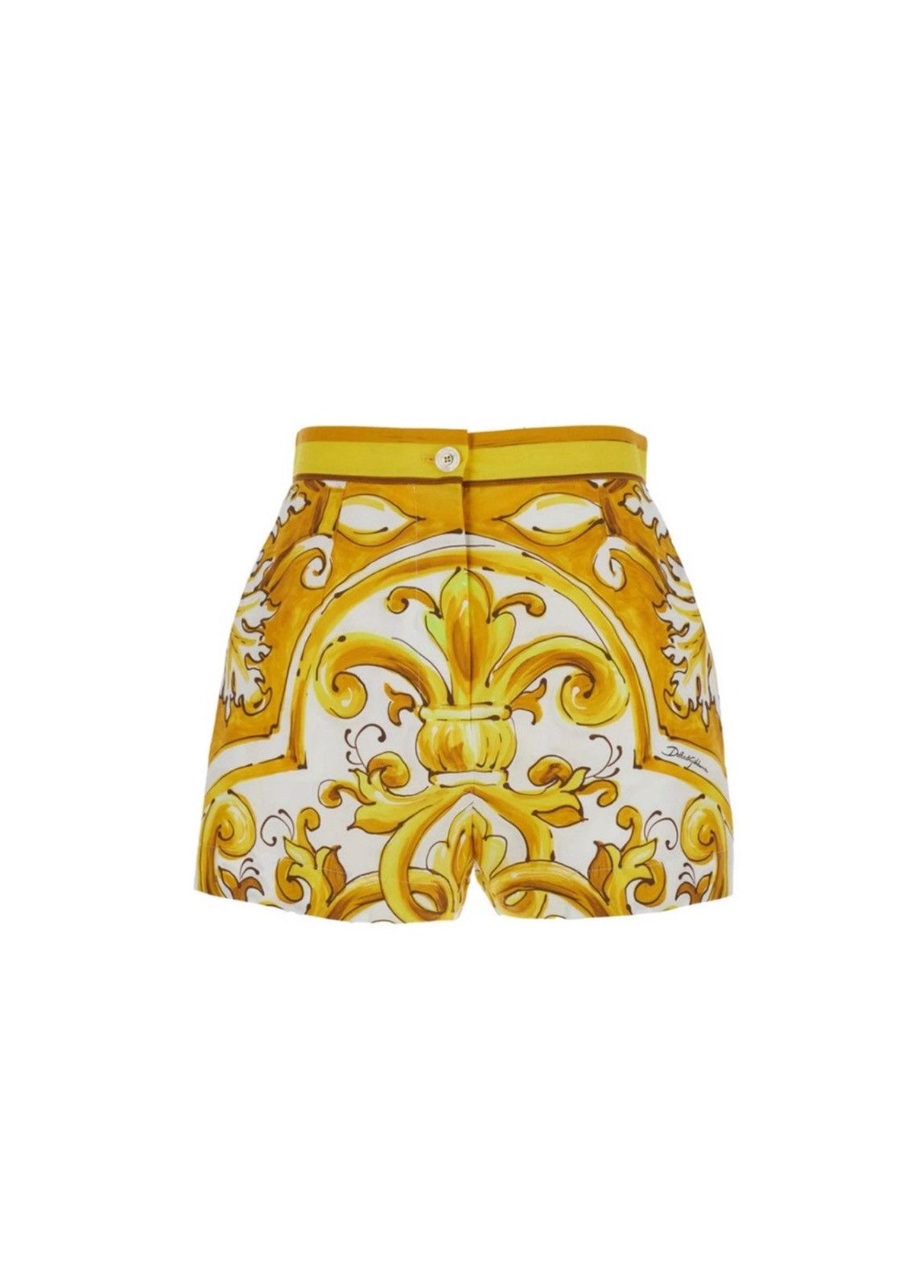 Dolce & Gabbana Dolce & Gabbana Majolica-Printed Poplin Shorts Size 26" / US 2 / IT 38 - 1 Thumbnail