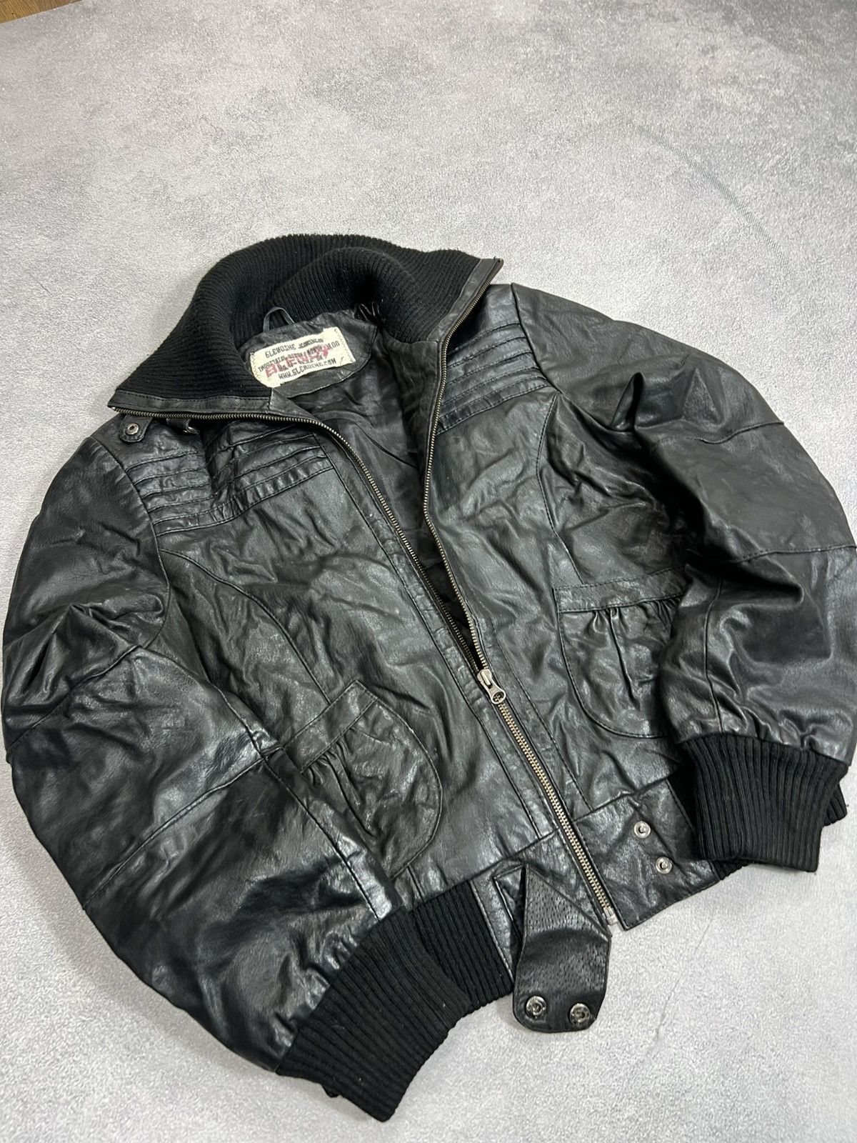 Vintage VTG Yohji Yamamoto Kanye West Ye Style Washed Leather Jacket Size US M / EU 48-50 / 2 - 6 Thumbnail
