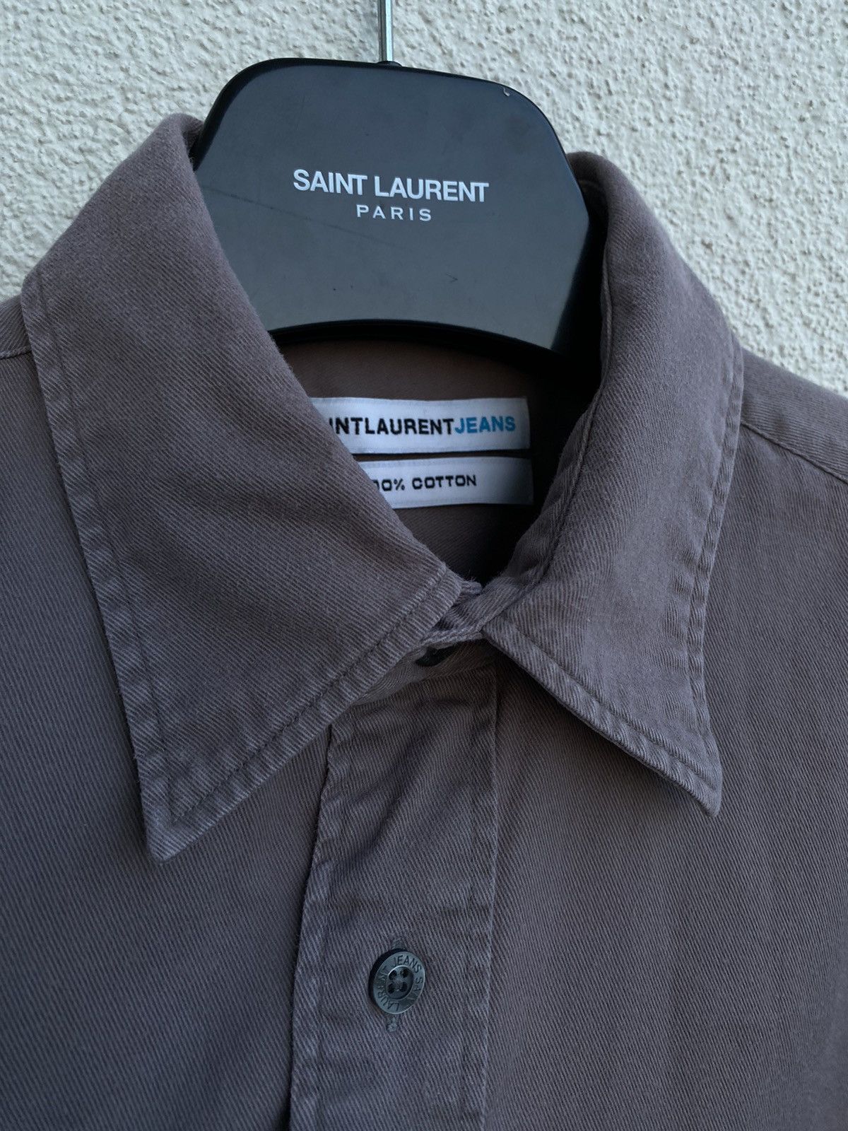Yves Saint Laurent Heavy YSL Shirt Cotton Saint Laurent Jeans Shirt Size US L / EU 52-54 / 3 - 15 Thumbnail