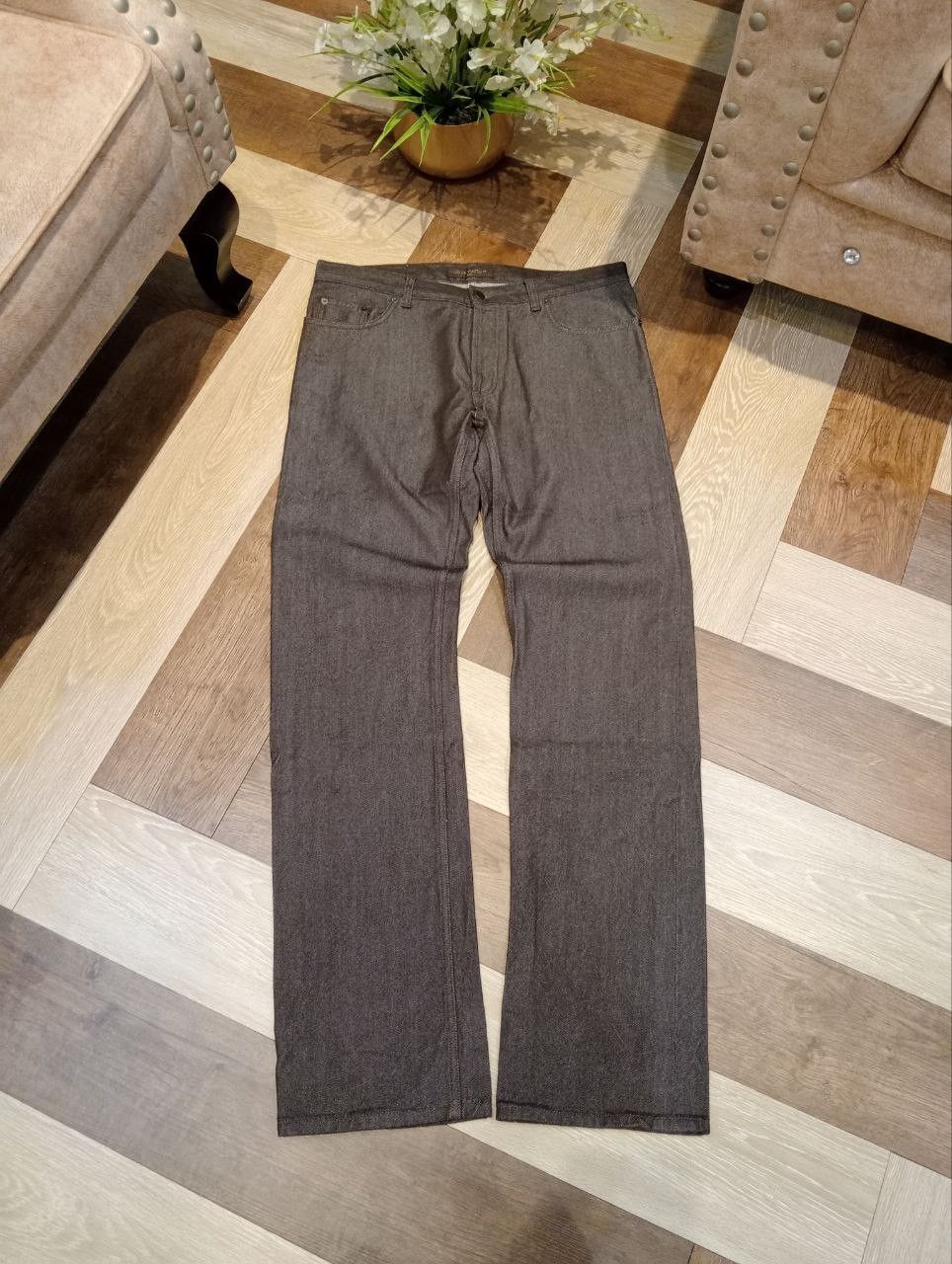 Louis Vuitton LUXURY LOUIS VUITTON COMBINE WOOL COTTON SELVEDGE PANTS Size US 34 / EU 50 - 1 Thumbnail