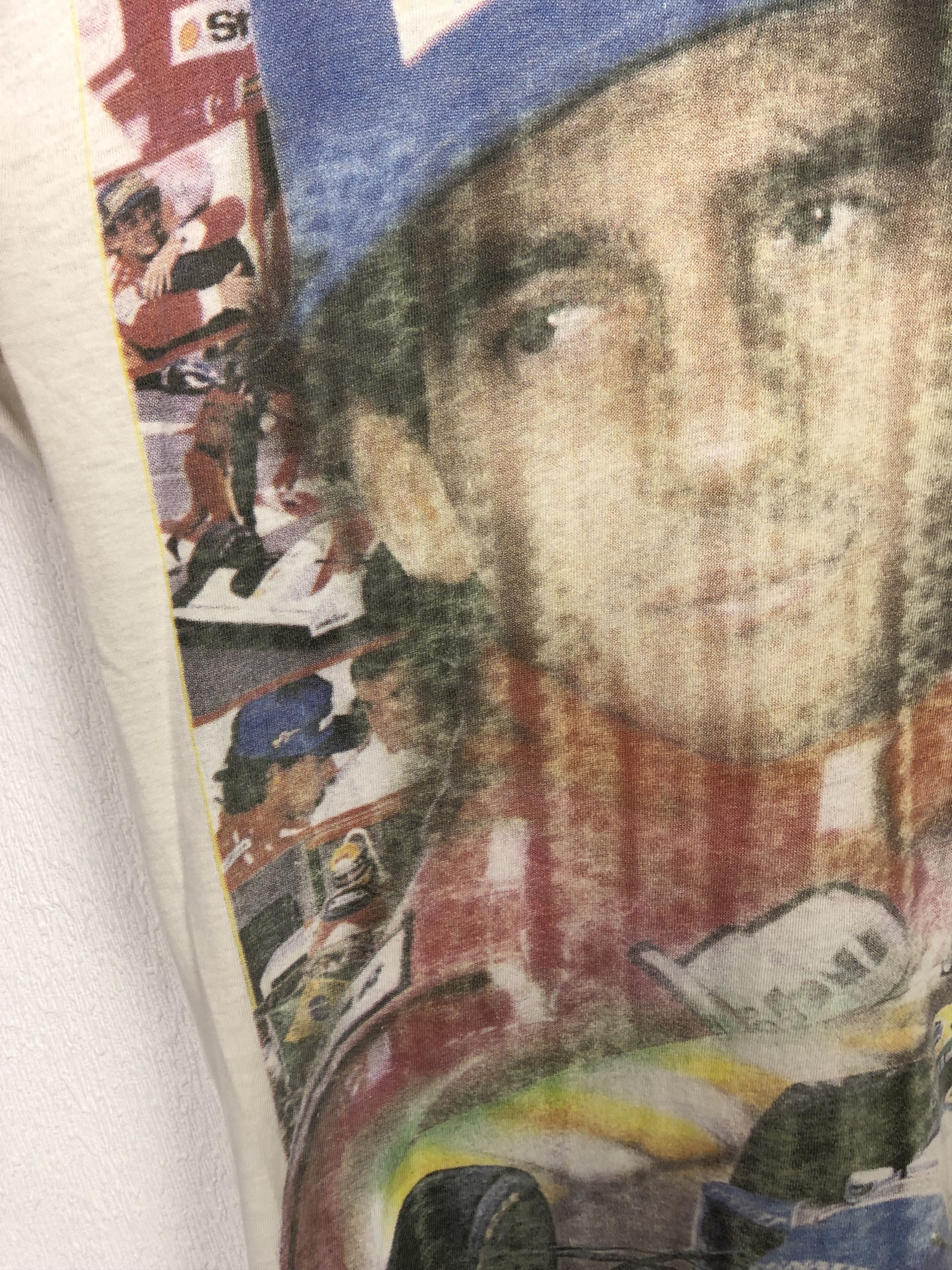 Vintage Vintage 90's Ayrton Senna Racing Tee Shirt Over Print Shirt Size US L / EU 52-54 / 3 - 8 Thumbnail