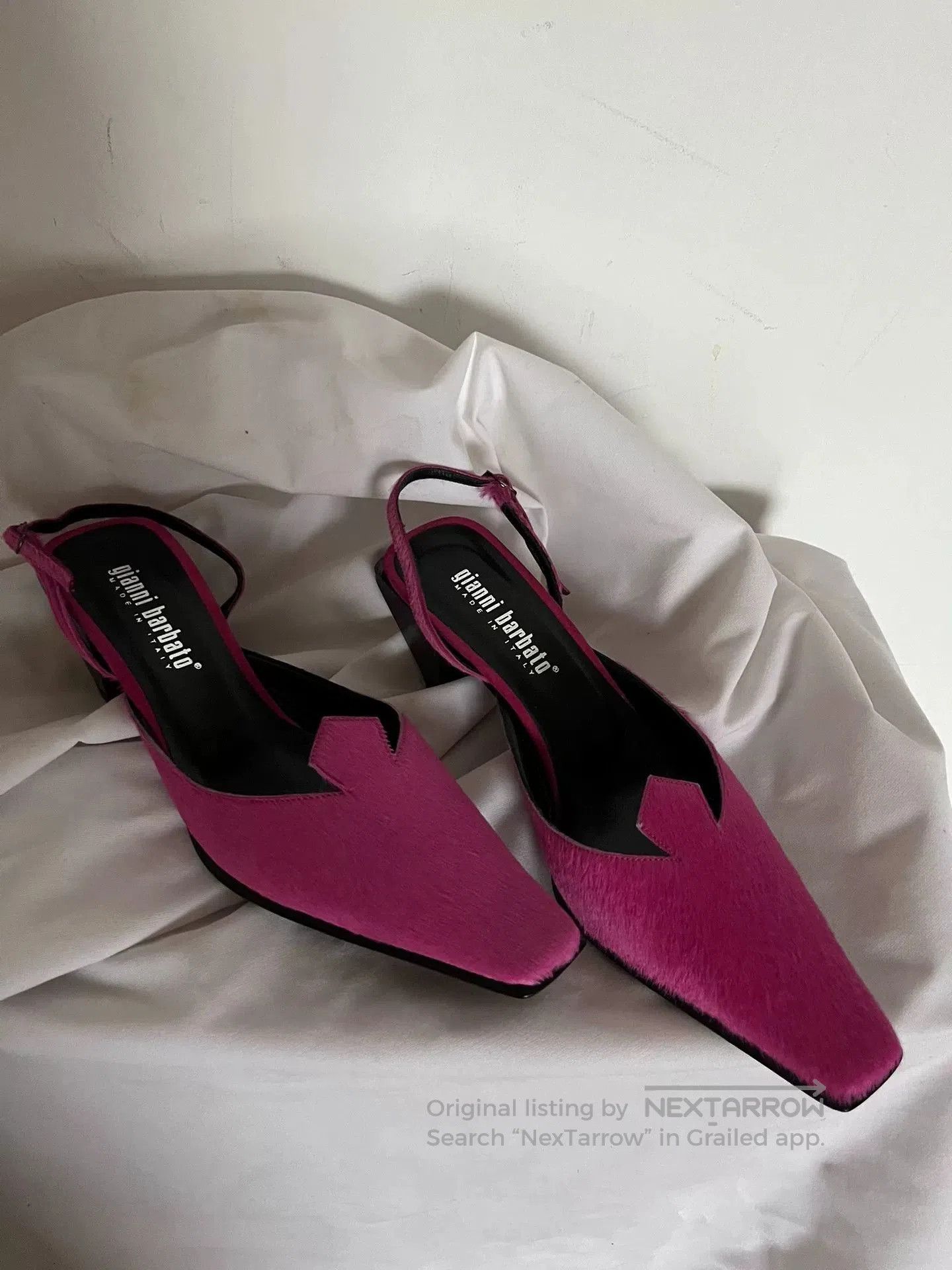 Gianni Barbato Gianni Barbato Pink Furry High Heels. Size US 5 / IT 35 - 8 Thumbnail