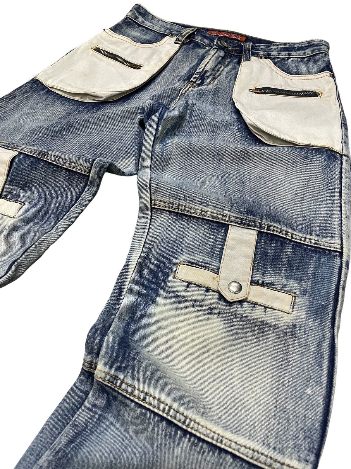 Hysteric Glamour × Japanese Brand Guwawa Japan Enzyme Wash Loose Baggy Kevlar Jeans Size US 29 - 10 Thumbnail