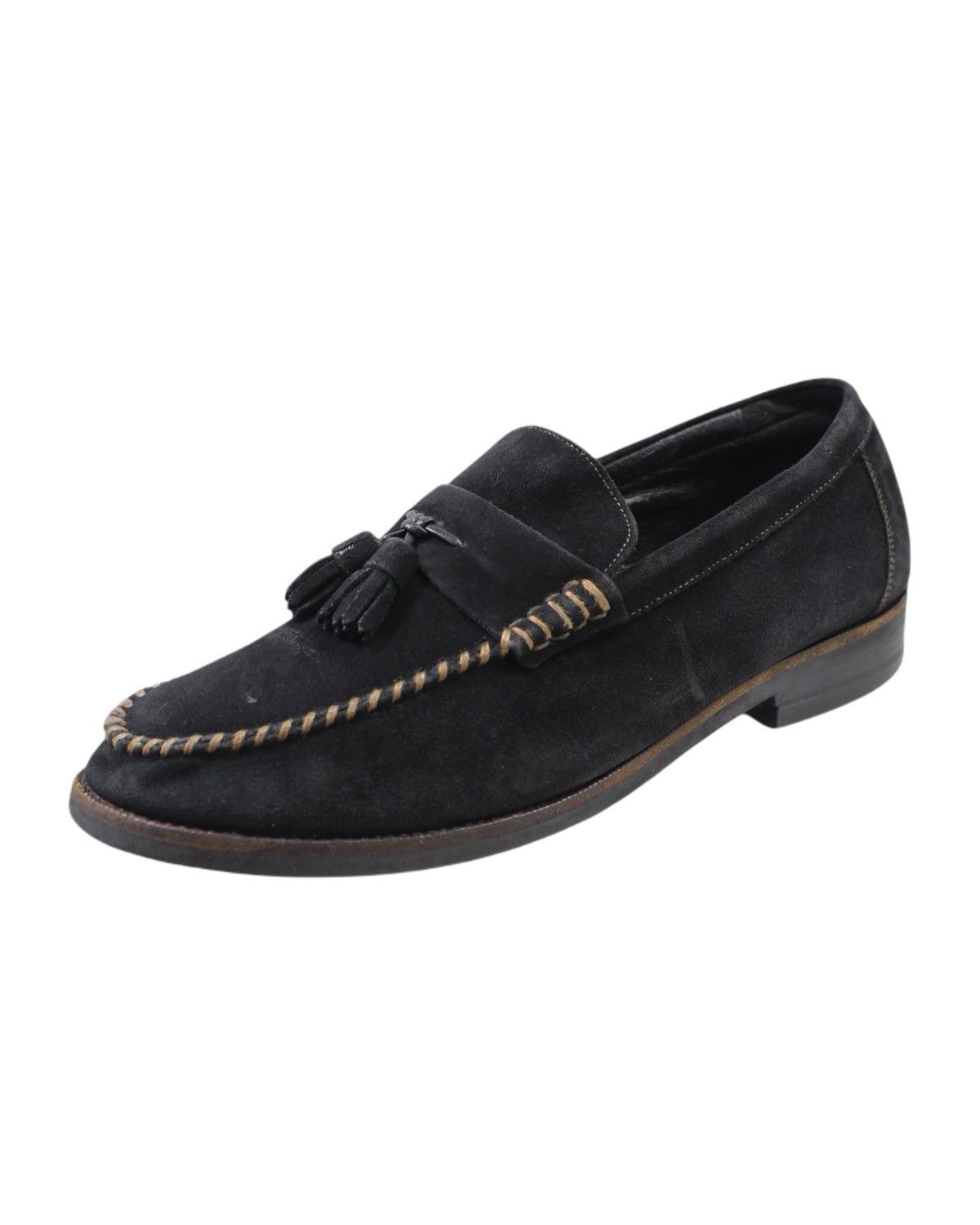 Japanese Brand SODA HOMME BLACK SUEDE TASSEL LOAFERS Size US 8 / EU 41 - 3 Thumbnail