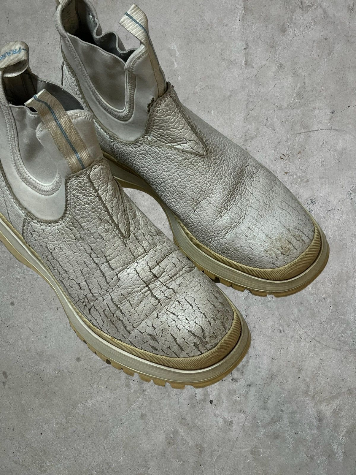 Prada AW/18 Prada ‘Brixxen’ Cracked Leather Boots Size US 9.5 / EU 42-43 - 8 Thumbnail