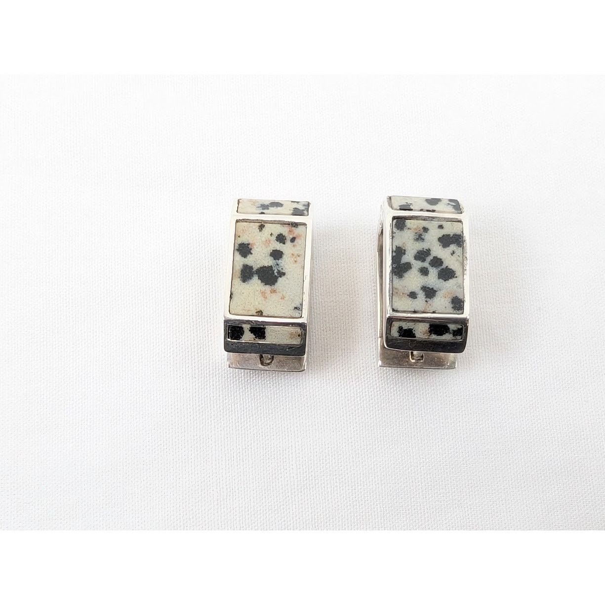Bottega Veneta o1rshd1 Size: OS / Sterling Dalmatian Earrings in Silver Size ONE SIZE - 2 Thumbnail