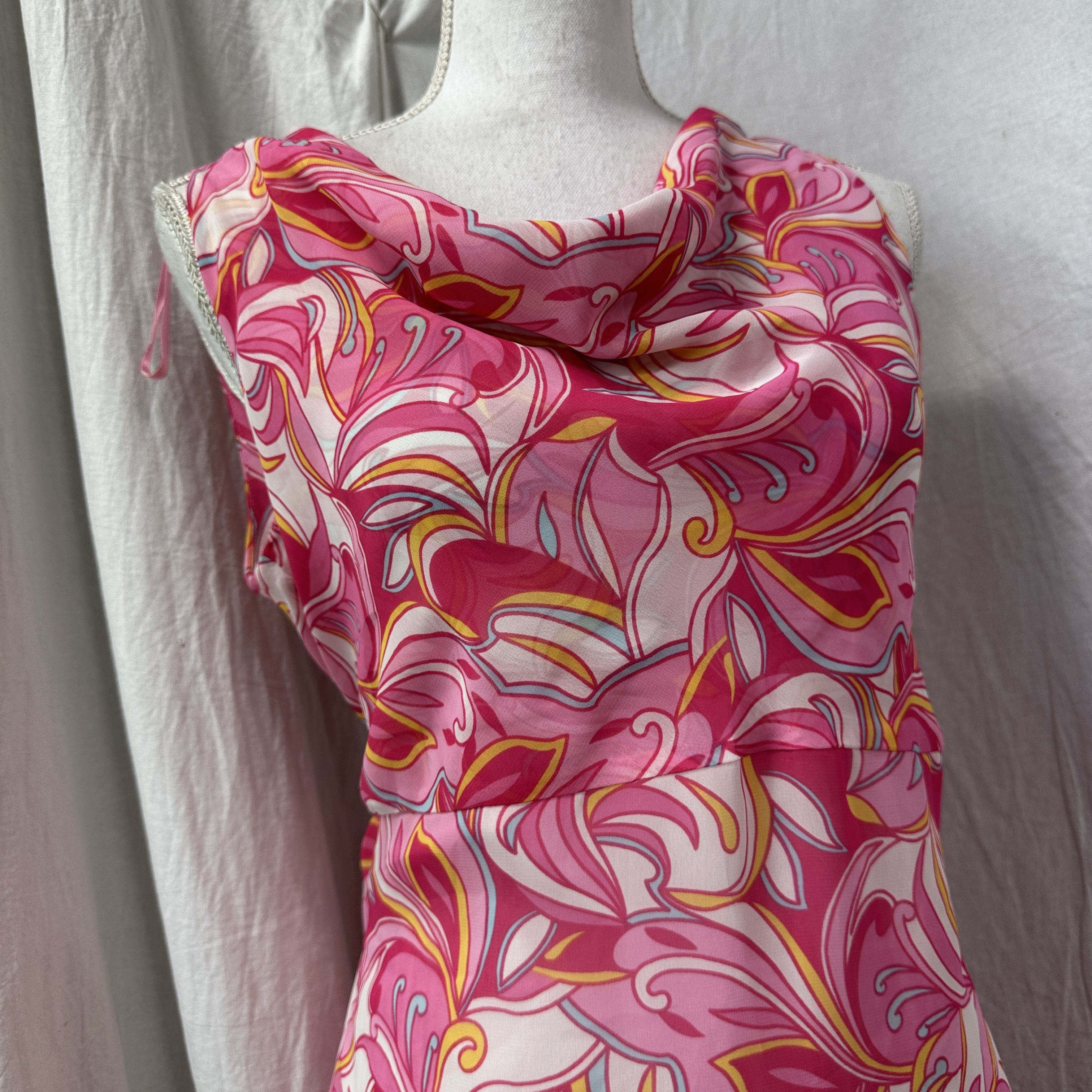 Vintage Vintage Preppy Casual Printed Summer Maxi Dress Y2K Size L / US 10 / IT 46 - 5 Thumbnail