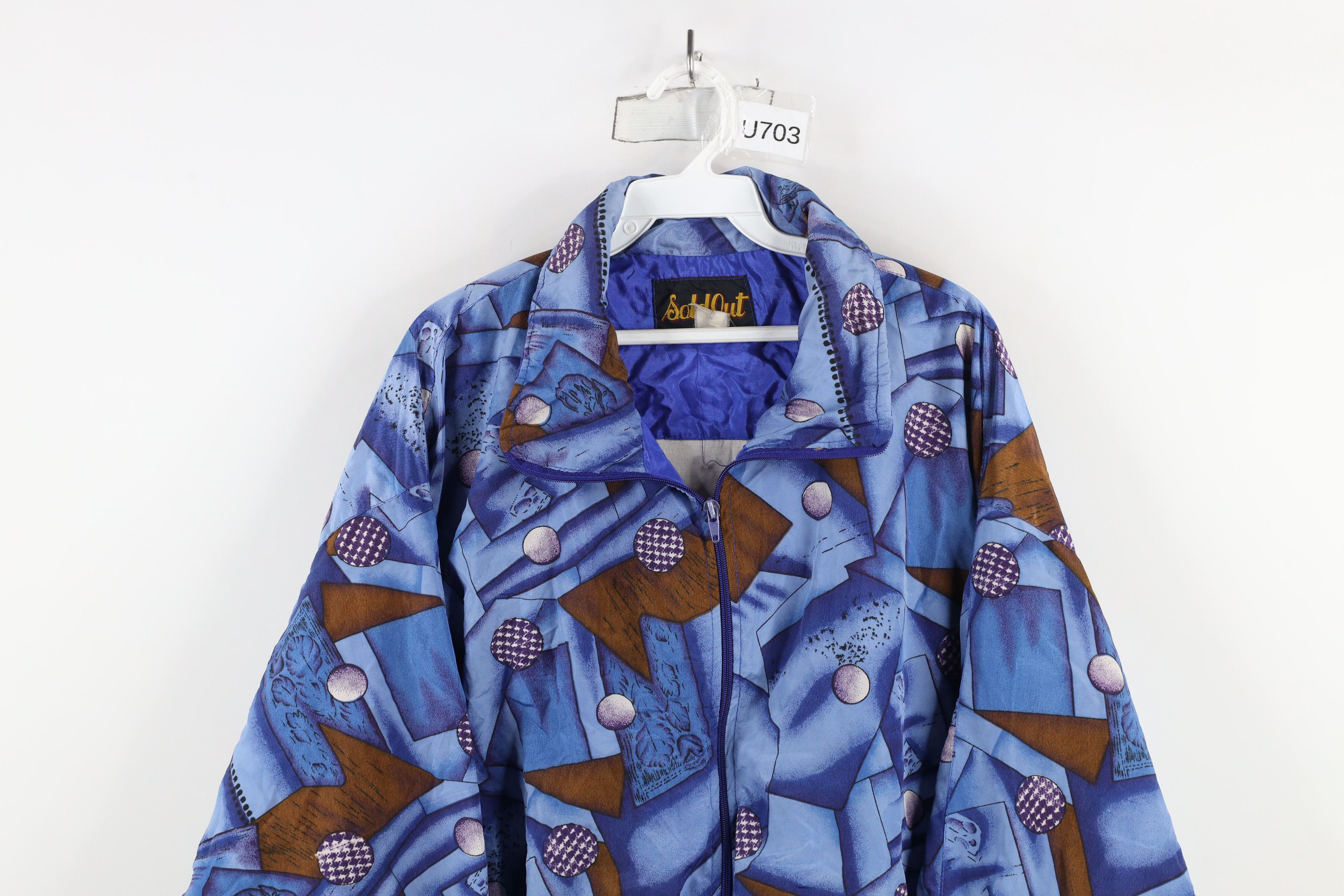 Vintage Vintage 90s Streetwear Abstract Lined Windbreaker Jacket Size XL / US 12-14 / IT 48-50 - 2 Thumbnail