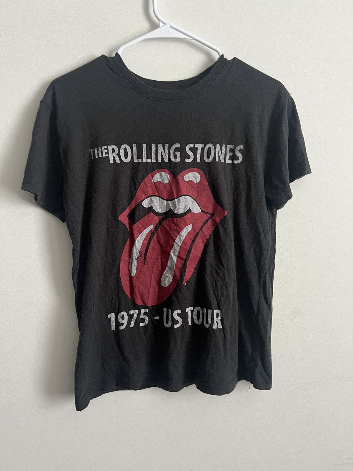 Band Tees × Vintage Vintage Reprinted Rolling Stones 1975 Tour Shirt Size S / US 4 / IT 40 - 1 Thumbnail