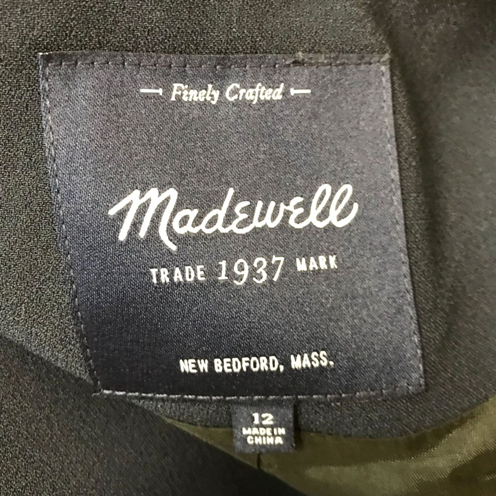Madewell MADEWELL Women's Blazer Blue Long Sleeve Lined Jacket 12 Size XL / US 12-14 / IT 48-50 - 7 Thumbnail