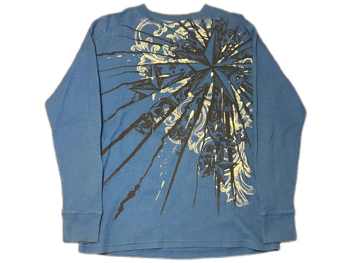 Vintage Y2K Star Print Long Sleeve Size US L / EU 52-54 / 3 - 1 Thumbnail