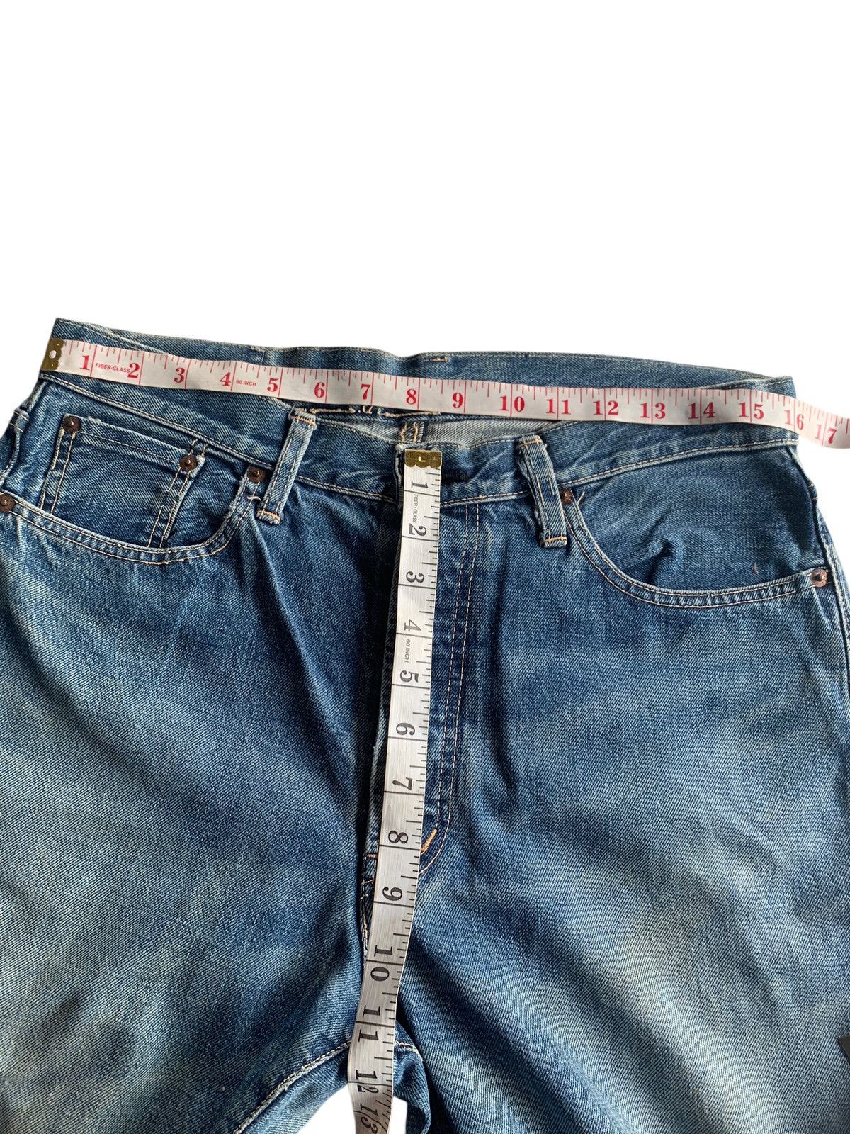 Japanese Brand × Kapital × Vintage SPELLBOUND DOMINGO SELVEDGE BUTTON FLY DISTRESSED DENIM Size US 32 / EU 48 - 20 Thumbnail