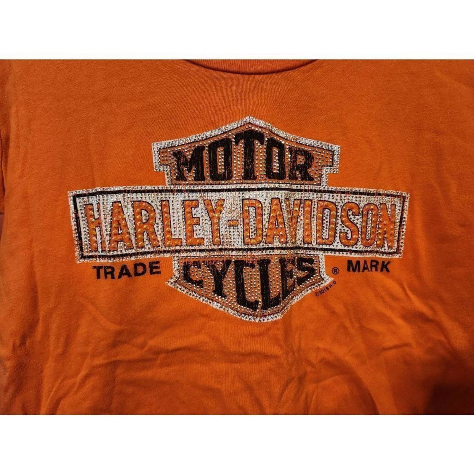 Harley Davidson Harley davidson M shiny gemmed orange shirt Size M / US 6-8 / IT 42-44 - 7 Thumbnail