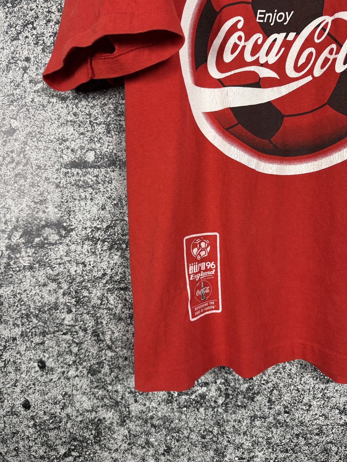 Coca Cola Vintage Coca Cola Euro 1996 England Soccer T-Shirt Enjoy XL Size US XL / EU 56 / 4 - 6 Thumbnail