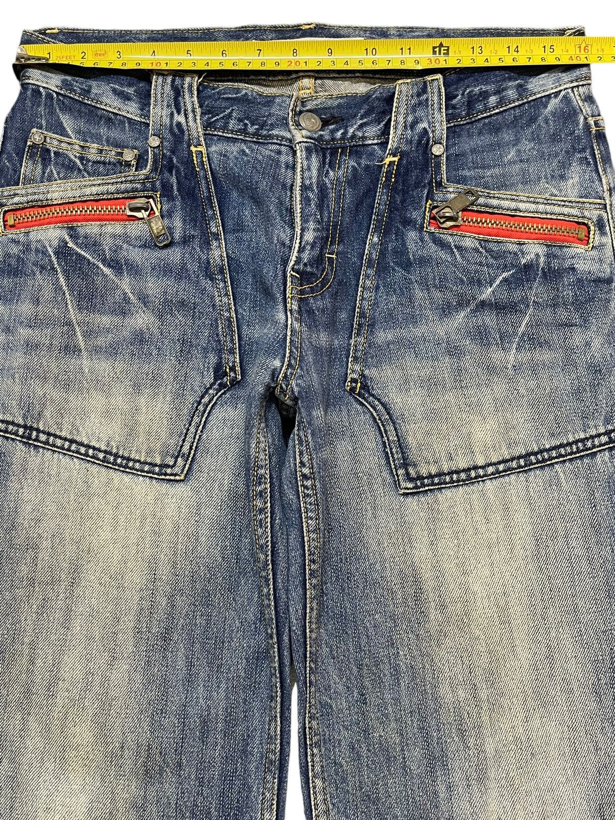 14th Addiction Vintage Japanese Genoese Faded Wash Style Loose Jeans Size US 32 / EU 48 - 13 Thumbnail