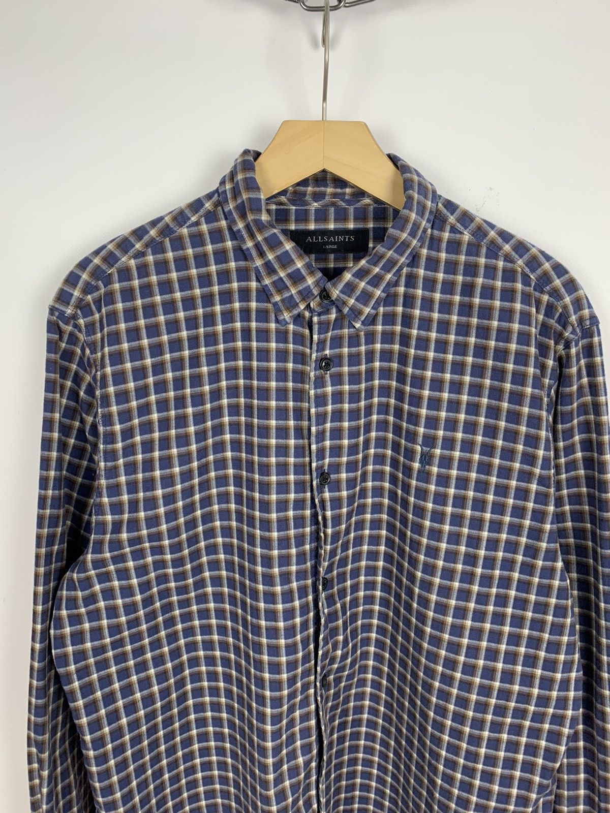 Allsaints Allsaints Plaid Shirt Buttons Ups Men’s Size L Long Sleeve Size US L / EU 52-54 / 3 - 2 Thumbnail