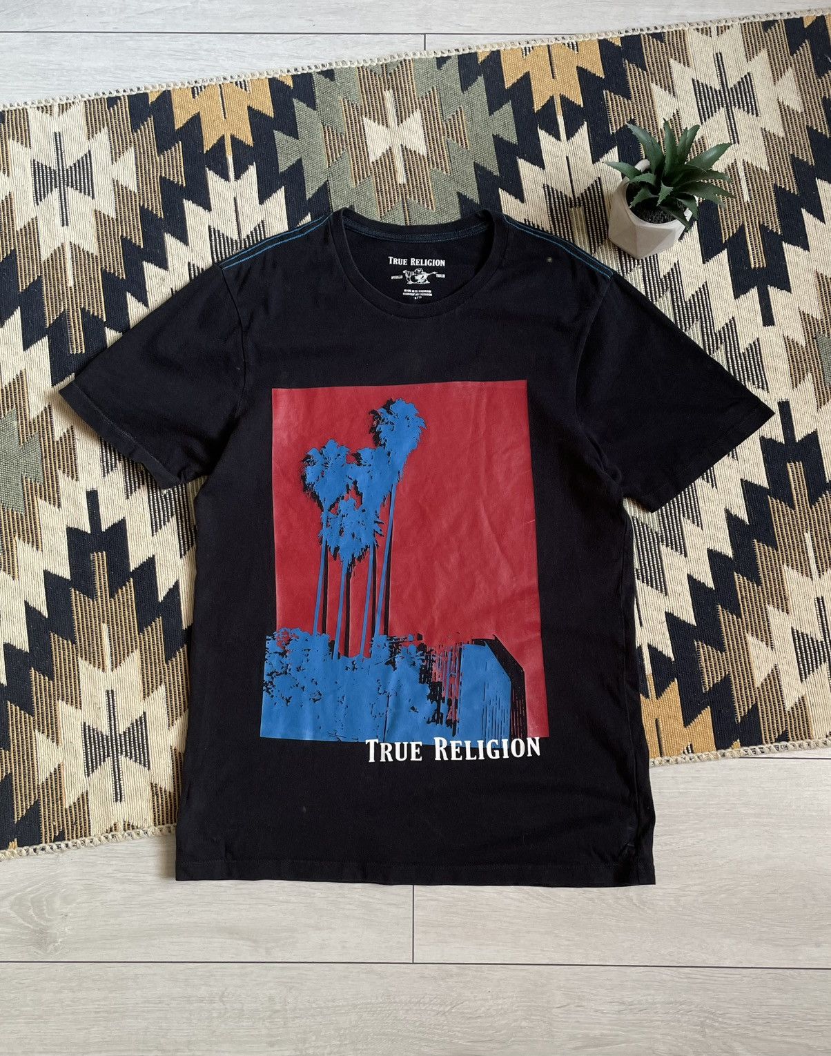 True Religion × Vintage True Religion Y2K Big Logo T-shirt Size US S / EU 44-46 / 1 - 1 Thumbnail
