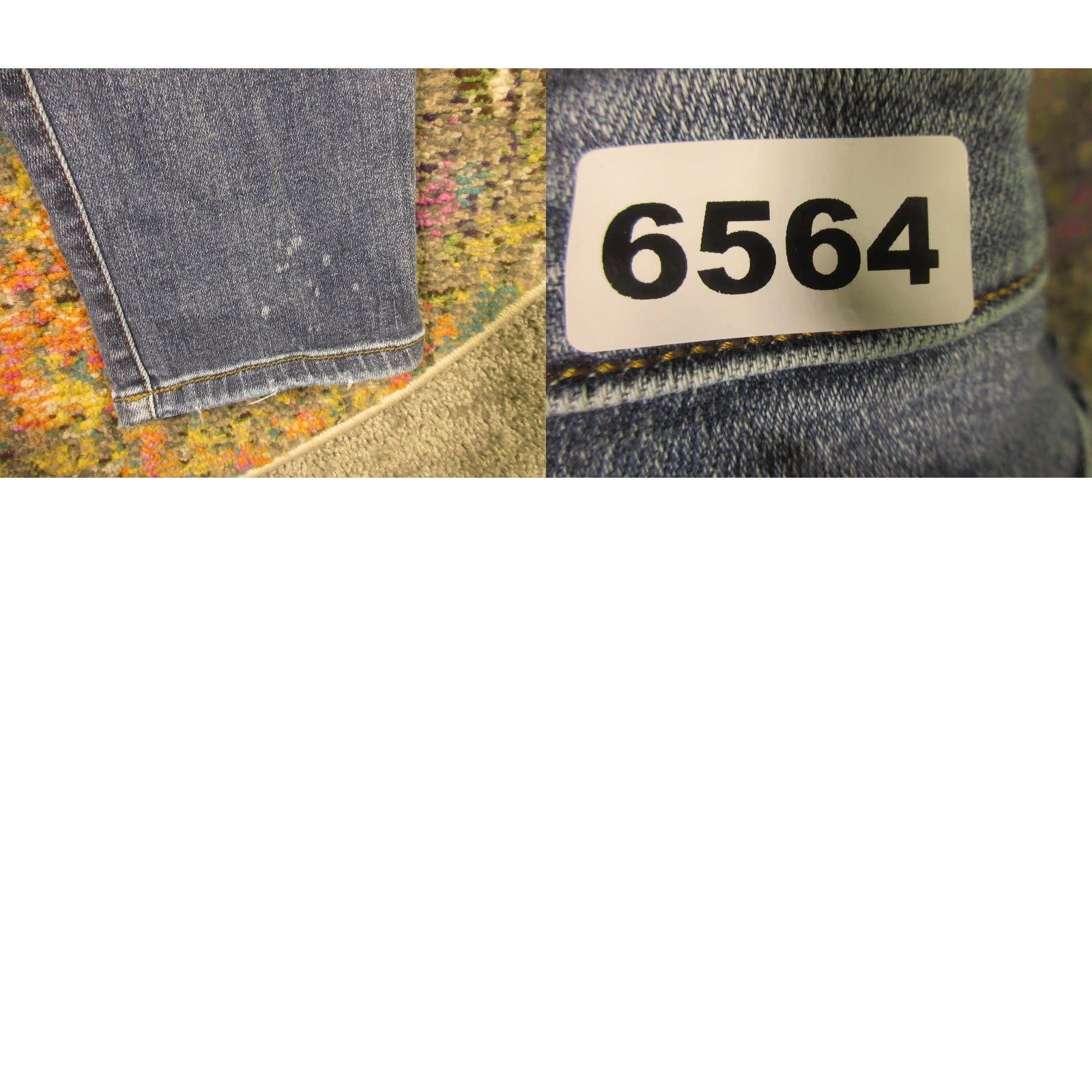Denime Judy Blue Jeans Womens Boyfriend Fit 30x30 Denim Distressed Stretch Medium Wash Bleach Spots 5-Pocket Cuffed Button Zip Casual Size 30" / US 8 / IT 44 - 10 Thumbnail