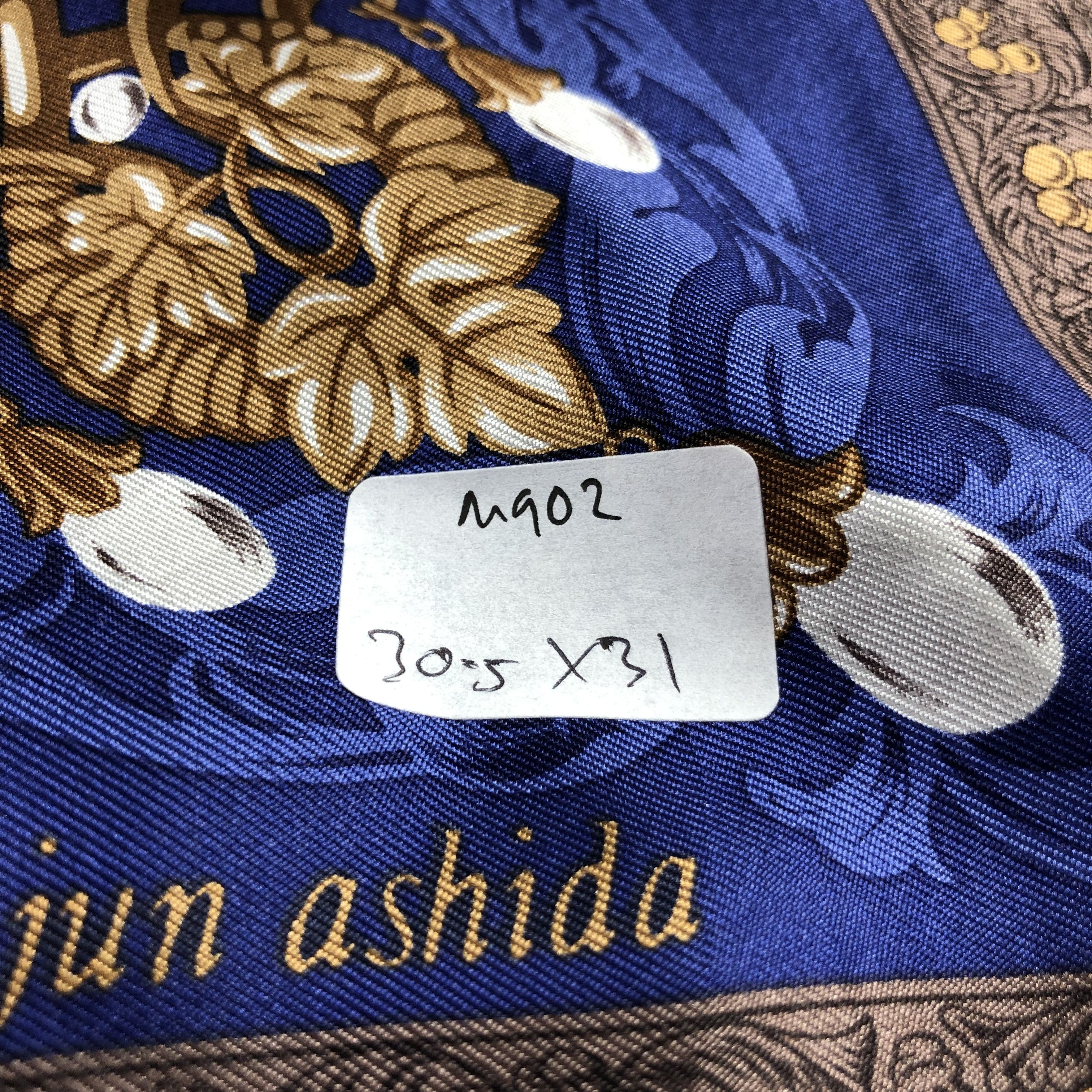 Japanese Brand Jun Ashida Luxury Jewelry Silk Scarf M902 Size ONE SIZE - 7 Thumbnail