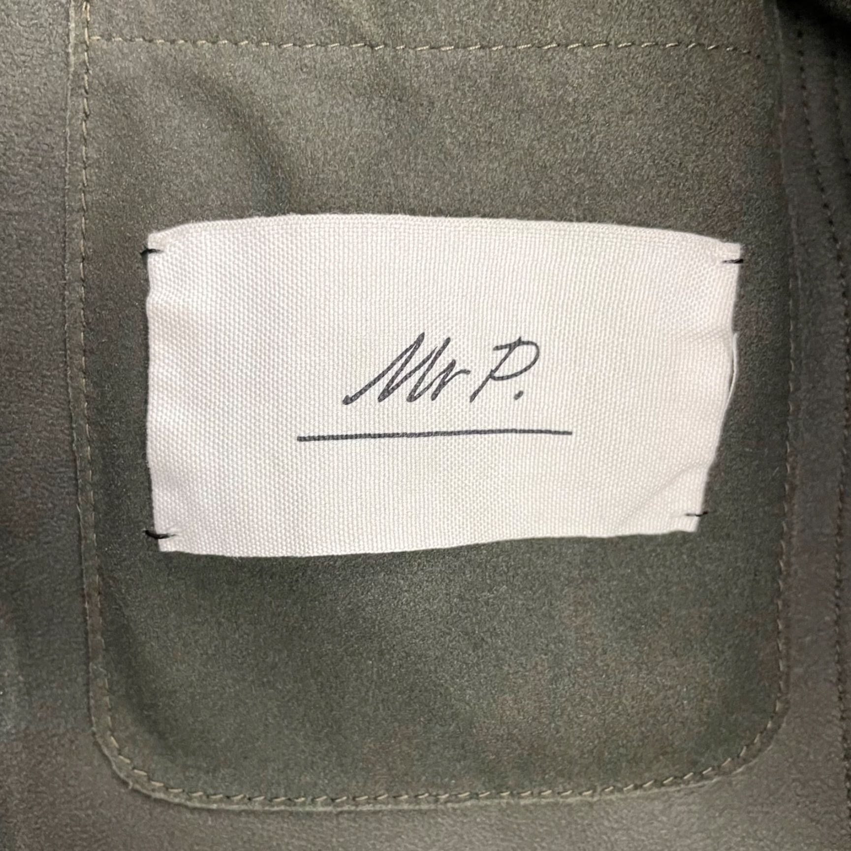 Mr P. Mr P. Men’s 100% Goat Suede Trucker Jacket Green Large Size US L / EU 52-54 / 3 - 3 Thumbnail