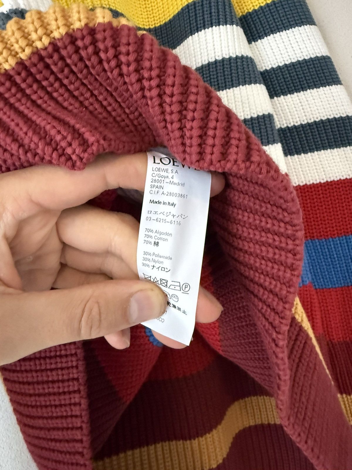 Loewe Multicolor Striped Chunky Knit Sweater Size US L / EU 52-54 / 3 - 9 Thumbnail