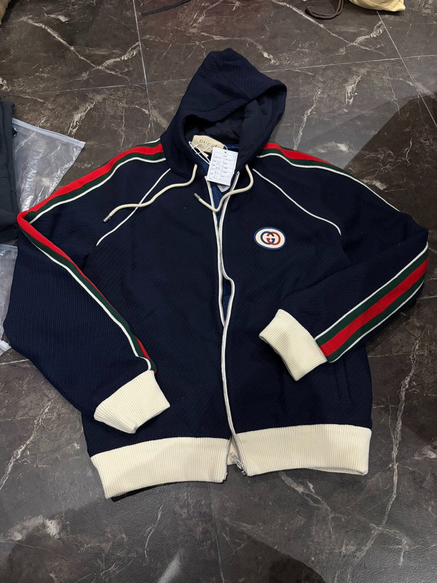 Gucci Gucci Double G Embroidered Wool Hooded Coat Size US XS / EU 42 / 0 - 1 Thumbnail