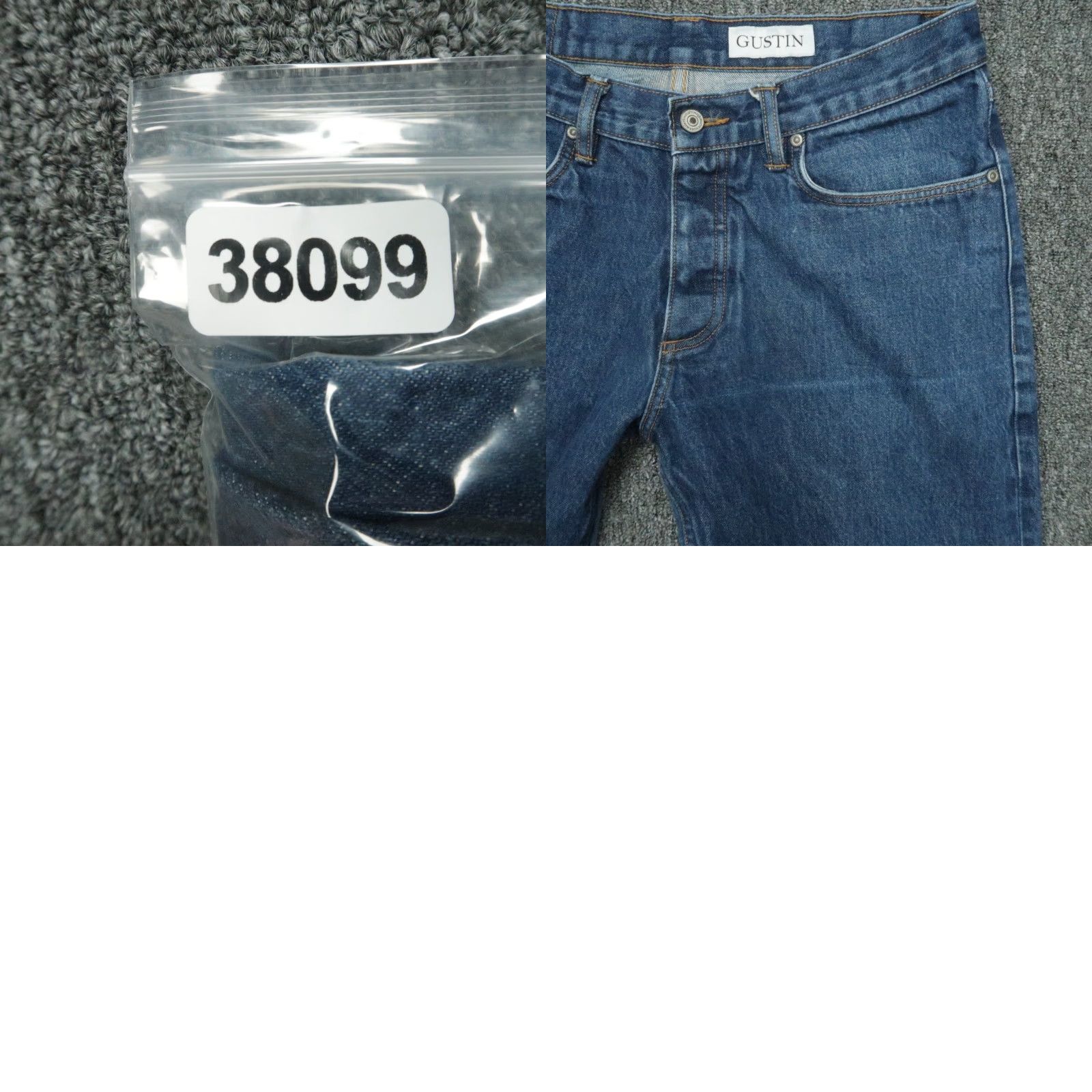 Gustin Gustin Jeans Mens 32x34 Blue California Straight Selvedge 5 Pocket Button Fly Size US 32 / EU 48 - 9 Thumbnail