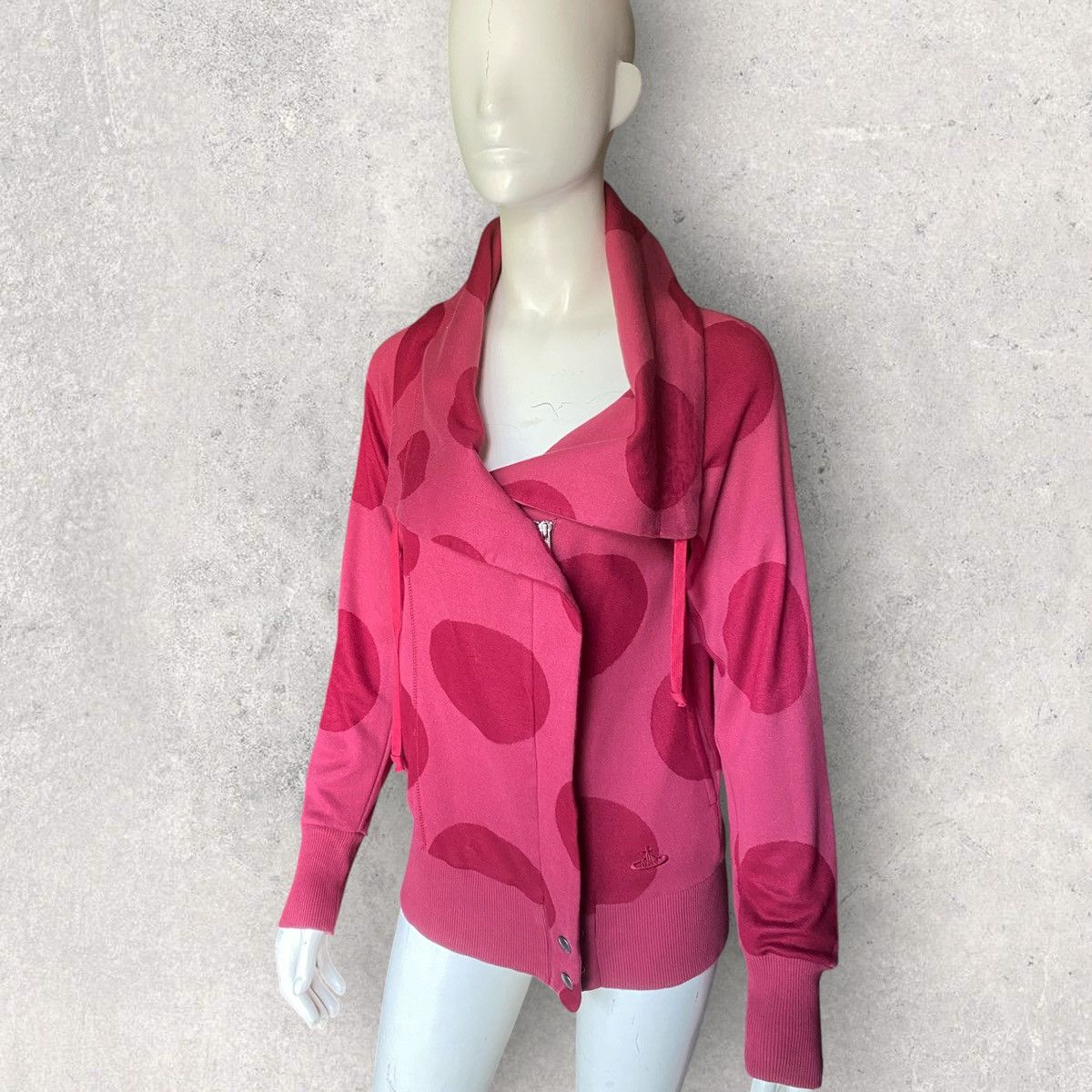 Vivienne Westwood VW Red Polka Dot Jersey Cotton Jacket Size S / US 4 / IT 40 - 5 Thumbnail
