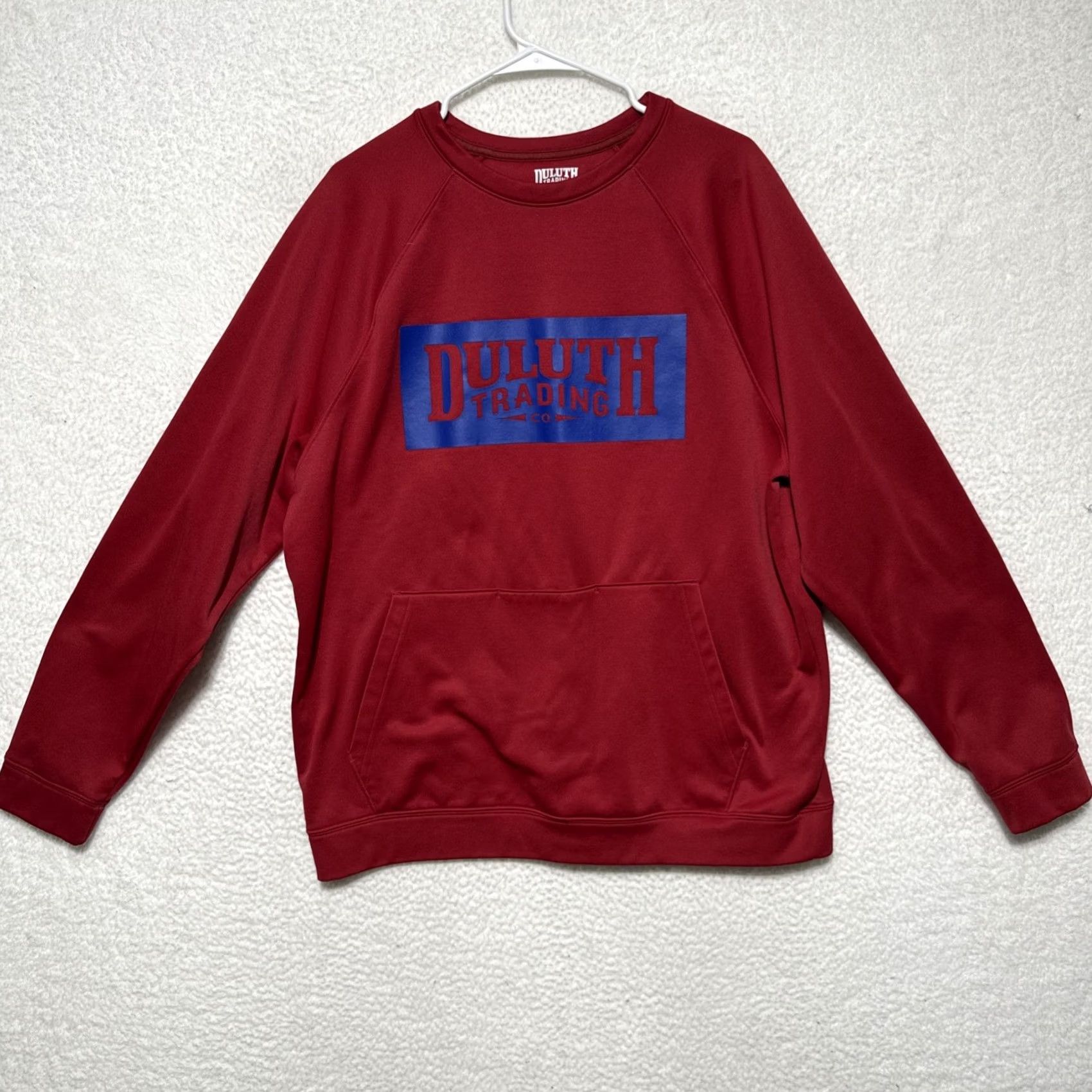 Duluth Trading Company Duluth Trading Co. Mens Large Training Basics Crew Logo Sweatshirt Front Pocket Red Crew Neck Pullover Fleece Graphic Logo Pockets 29.5 Length XS? Size US L / EU 52-54 / 3 - 2 Thumbnail