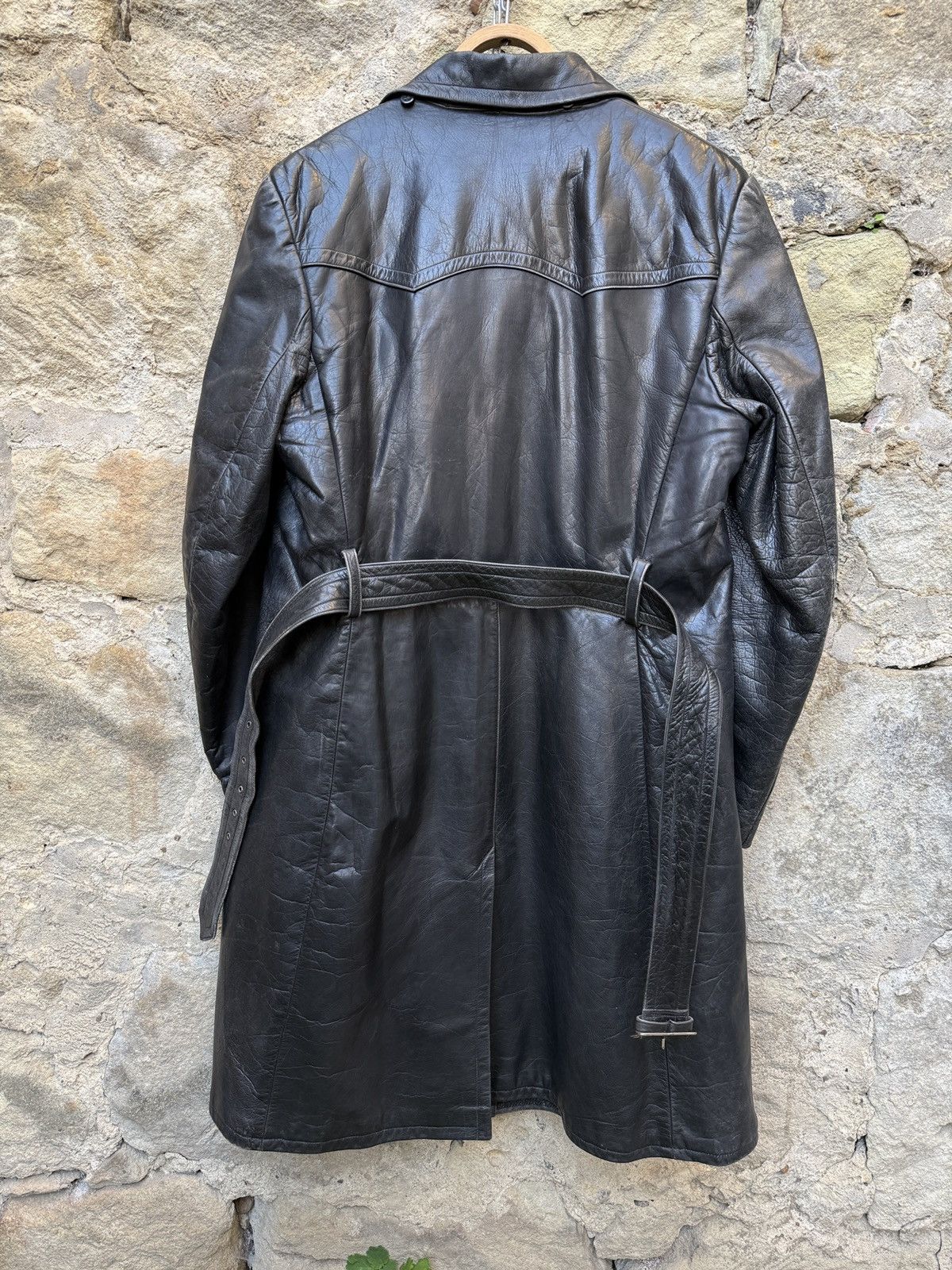 Vintage Retro Military WW2 German Luftwaffe Distressed Leather Coat Size US L / EU 52-54 / 3 - 10 Thumbnail