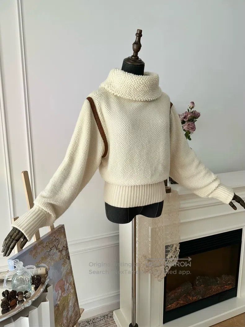 Hermes Hermes Women's Cashmere Casual High Neck Knit Sweater, Bei Size XS / US 0-2 / IT 36-38 - 6 Thumbnail