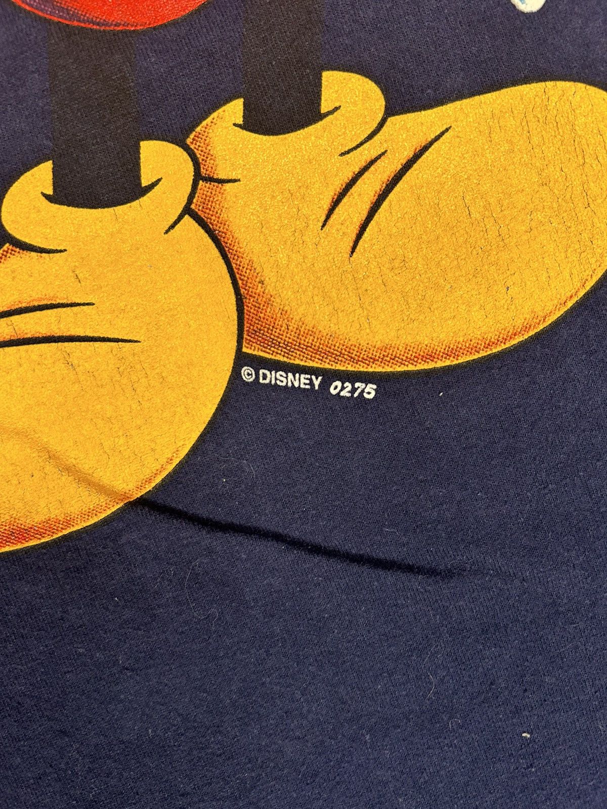 Mickey Mouse Crazy Vintage 90s Essential Disney Mickey Mouse Navy T-Shirt Size US XL / EU 56 / 4 - 2 Thumbnail