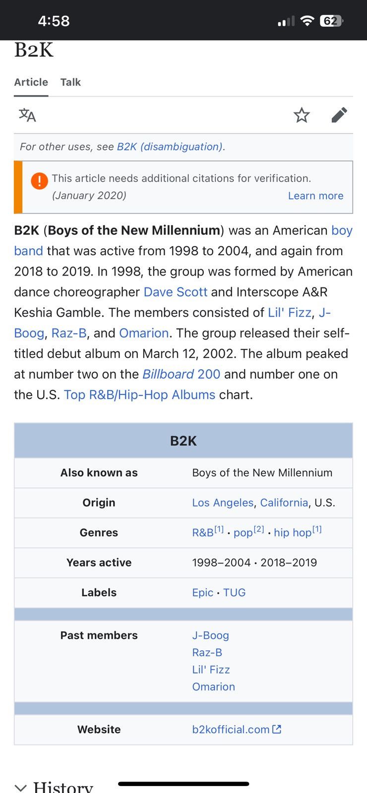Rap Tees Vintage’y2k🔥B2K BOY OF THE NEW MILLENNIUM🔥Hiphop Tshirt Size US XXL / EU 58 / 5 - 16 Thumbnail