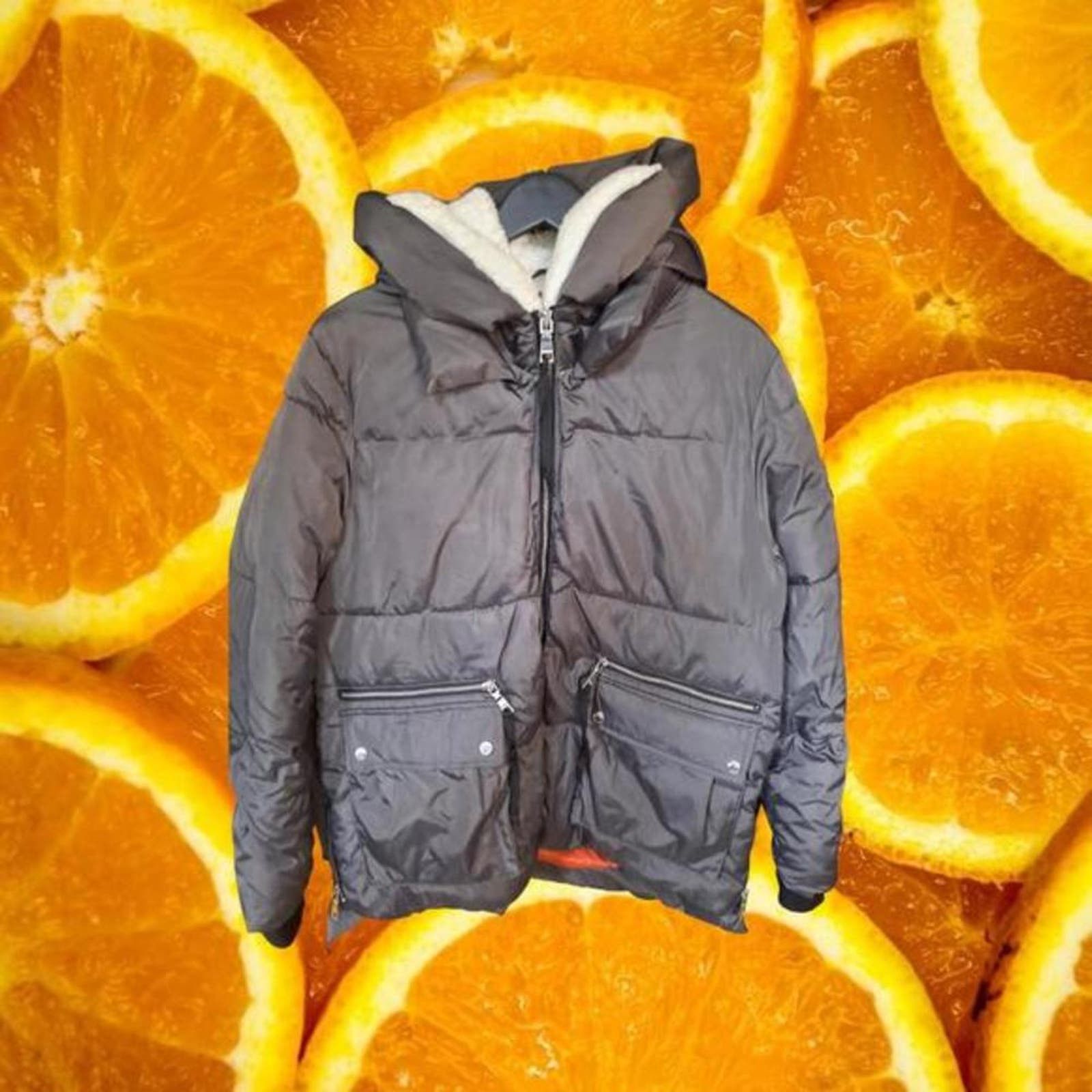 Steve Madden Steve Madden Gray Puffer Jacket With Faux Fur Collar Size L / US 10 / IT 46 - 1 Thumbnail