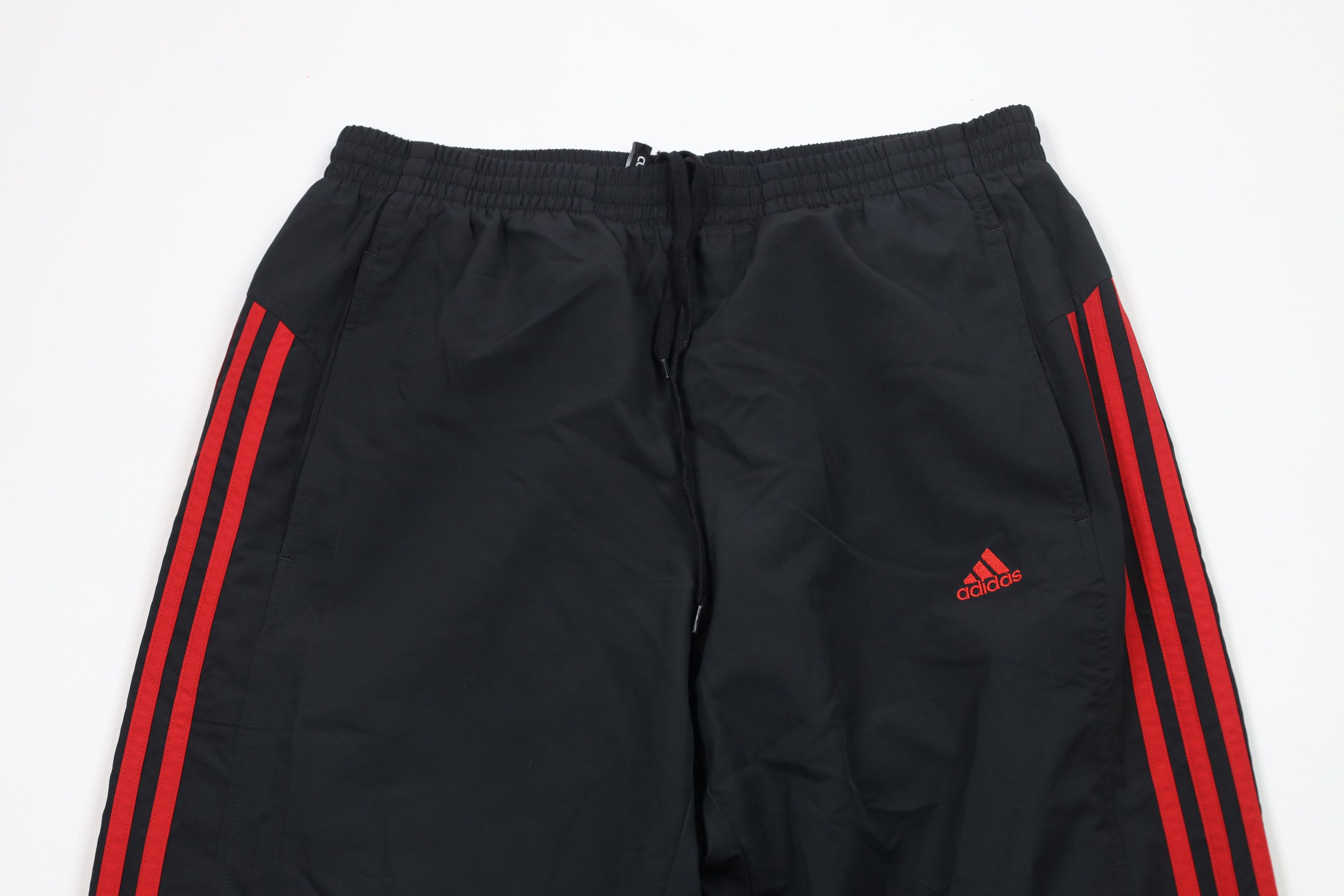 Adidas × Vintage Vintage Adidas Spell Out Striped Lined Wide Leg Pants Black Size US 34 / EU 50 - 2 Thumbnail