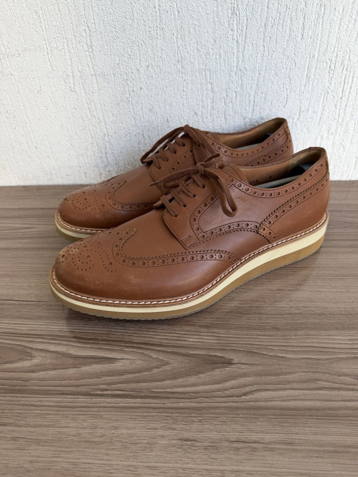Prada Wingtip brogue derby Size US 10 / EU 43 - 1 Thumbnail