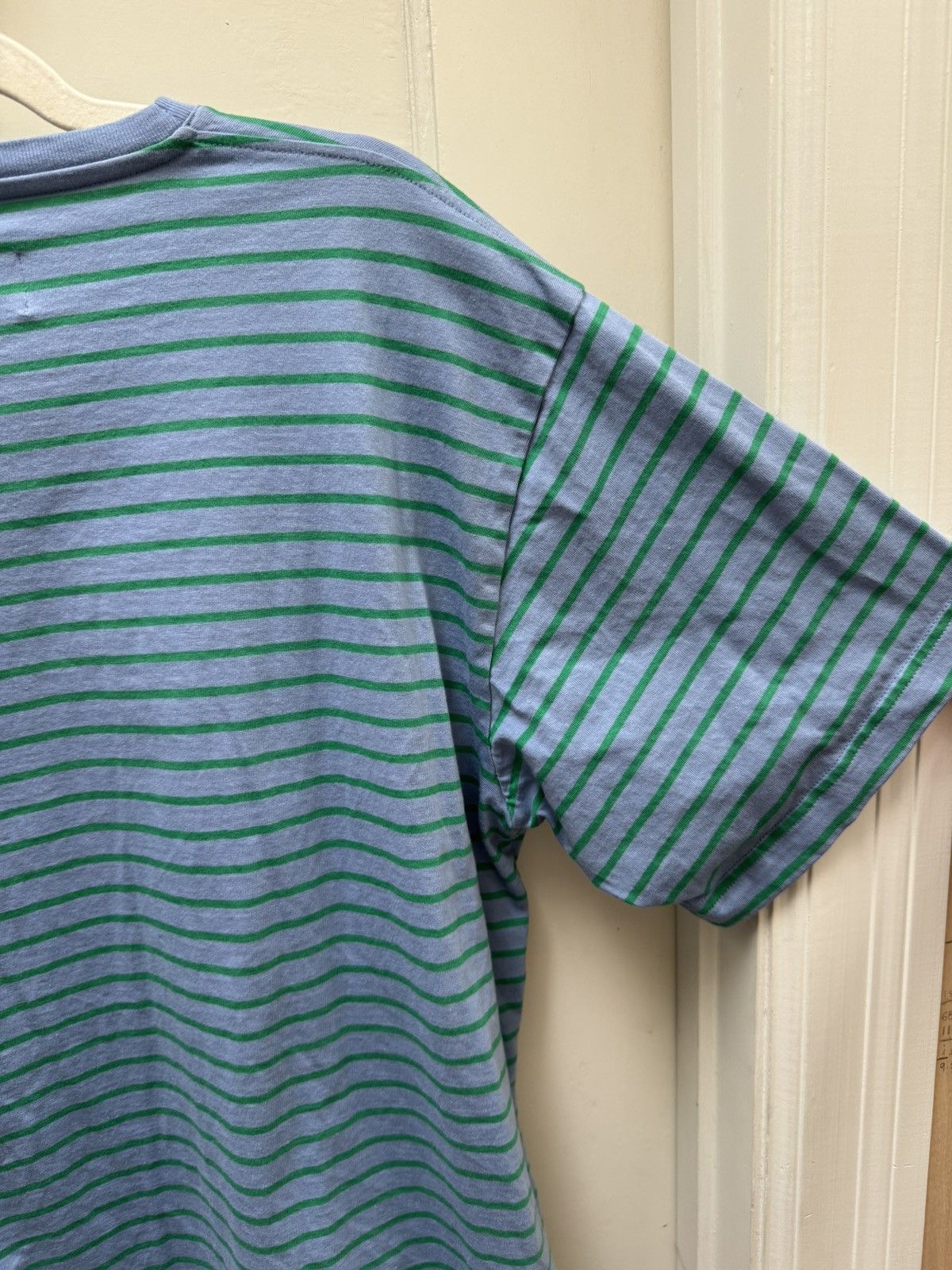 Thames MMXX. Thames Blue and Green Embroidered Logo Striped Tee Size US L / EU 52-54 / 3 - 8 Thumbnail
