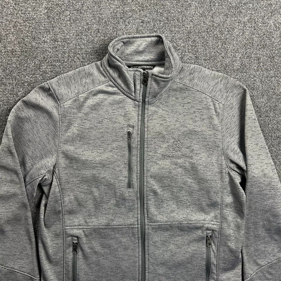 Port Authority Mercedes Benz Jacket Adults Small Gray Full Zip Fleece Mens Size US S / EU 44-46 / 1 - 2 Thumbnail