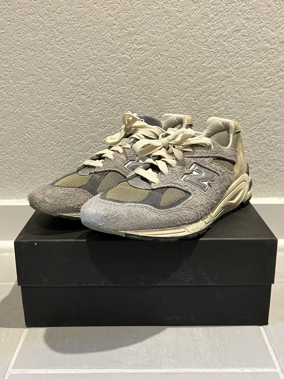 New Balance New Balance 990V2 Marblehead Green/Tan/Gray Size US 9.5 / EU 42-43 - 1 Thumbnail
