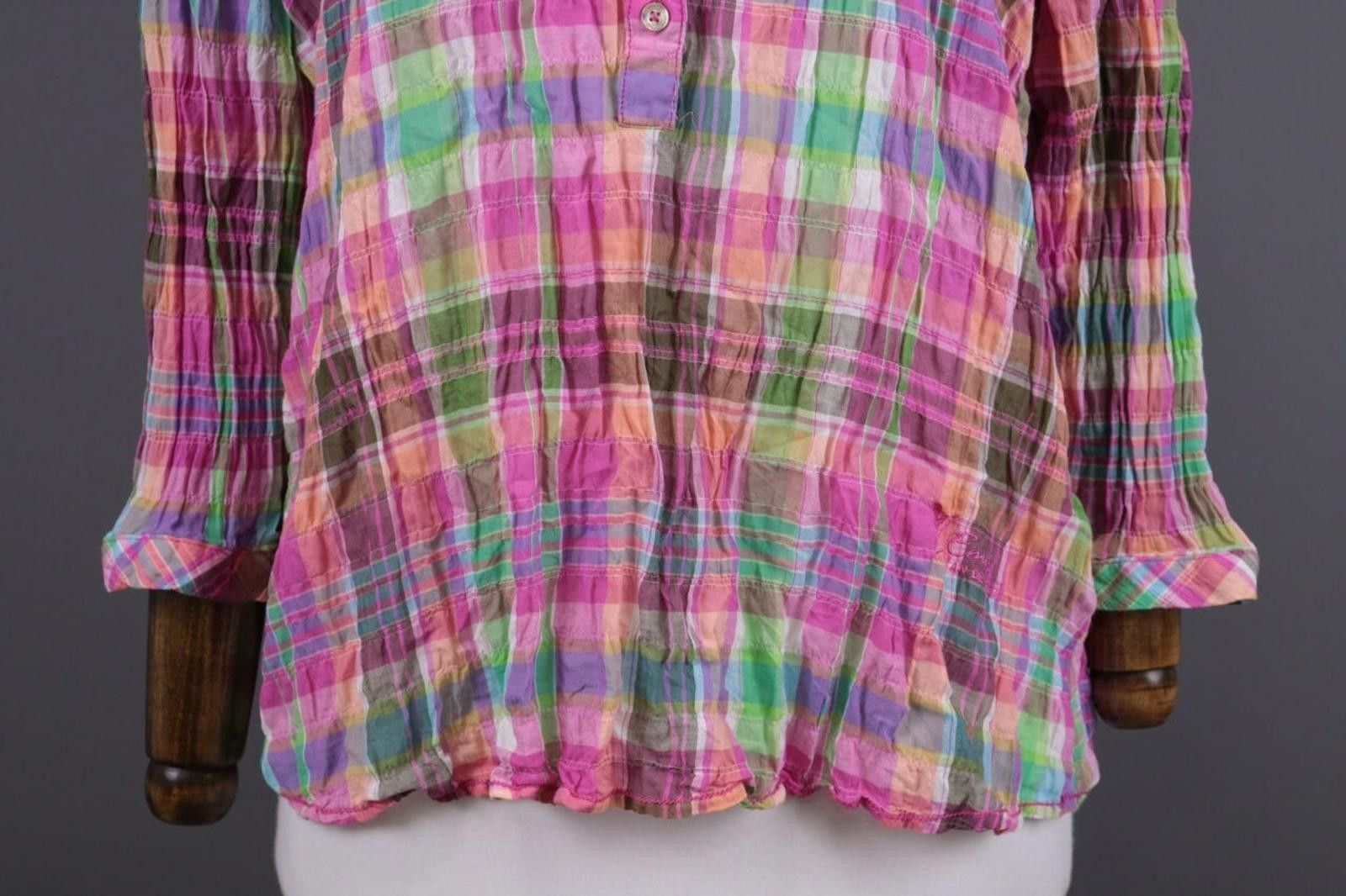 Designer Emily Van Den Bergh Multicolor Henley Check Shirt Size 46 Size M / US 6-8 / IT 42-44 - 3 Thumbnail