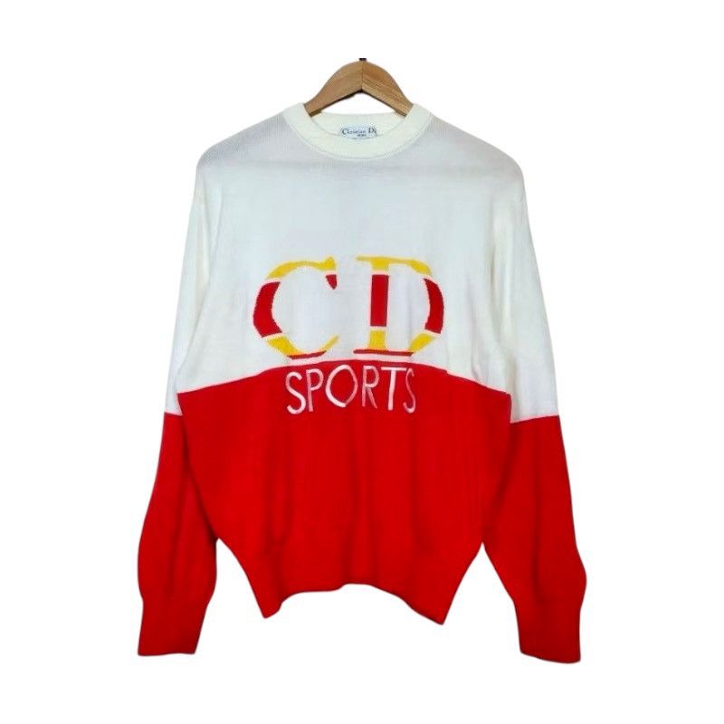 Christian Dior Monsieur × Dior Christian Dior Sports Big Logo Embordier Knitwear Size US L / EU 52-54 / 3 - 1 Thumbnail