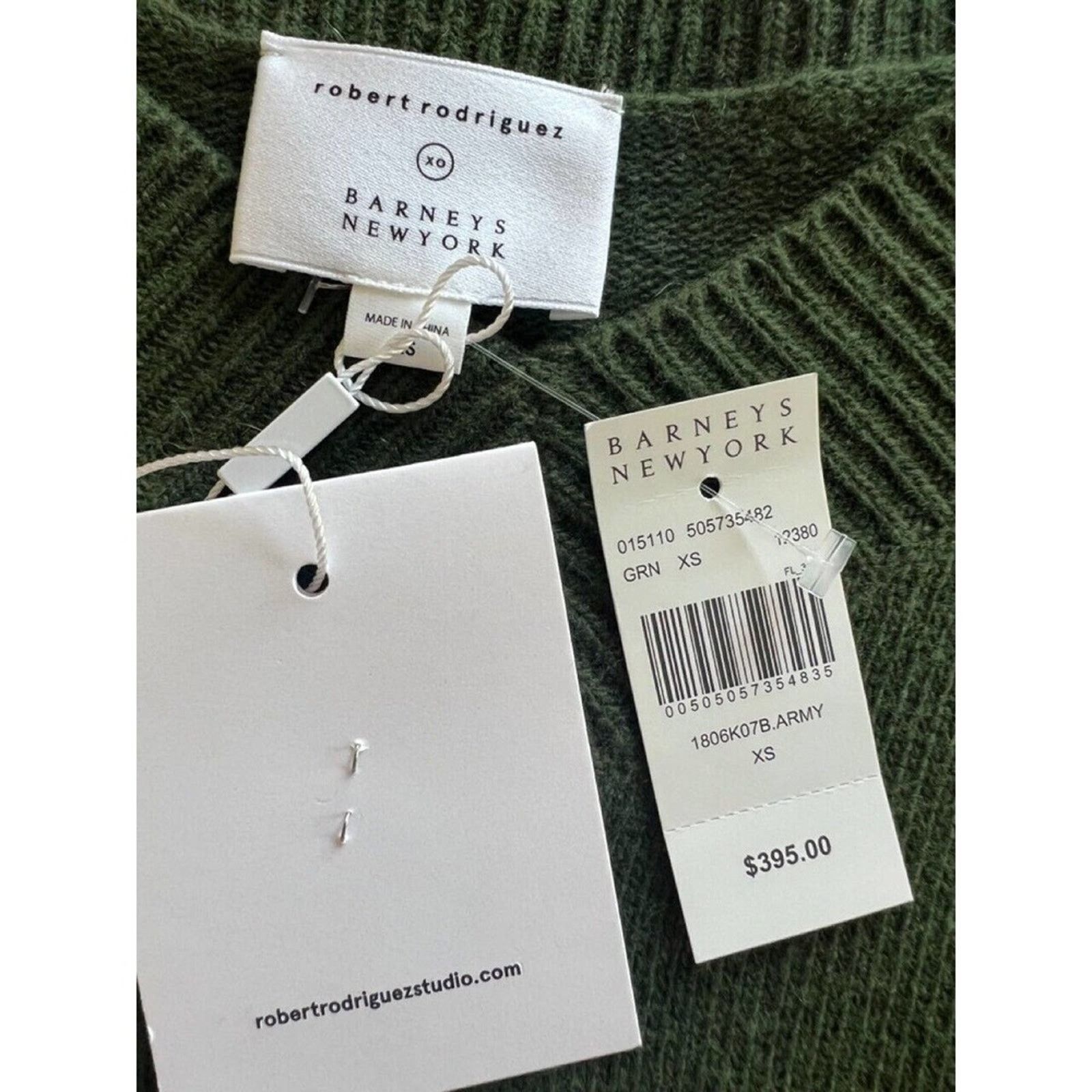 Robert Rodriguez Robert Rodriguez Army Green Wool Blend Women's Sweater XS Size XS / US 0-2 / IT 36-38 - 3 Thumbnail
