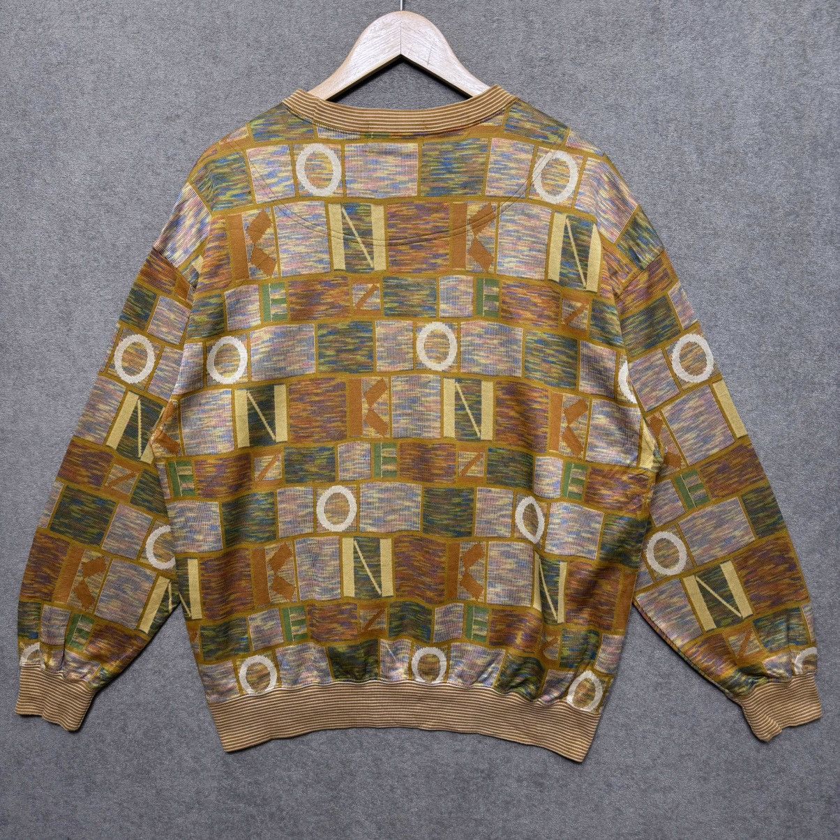 Kenzo Rare Kenzo Paris Embroidered Logo Total Pattern Sweatshirt Size US XL / EU 56 / 4 - 5 Thumbnail