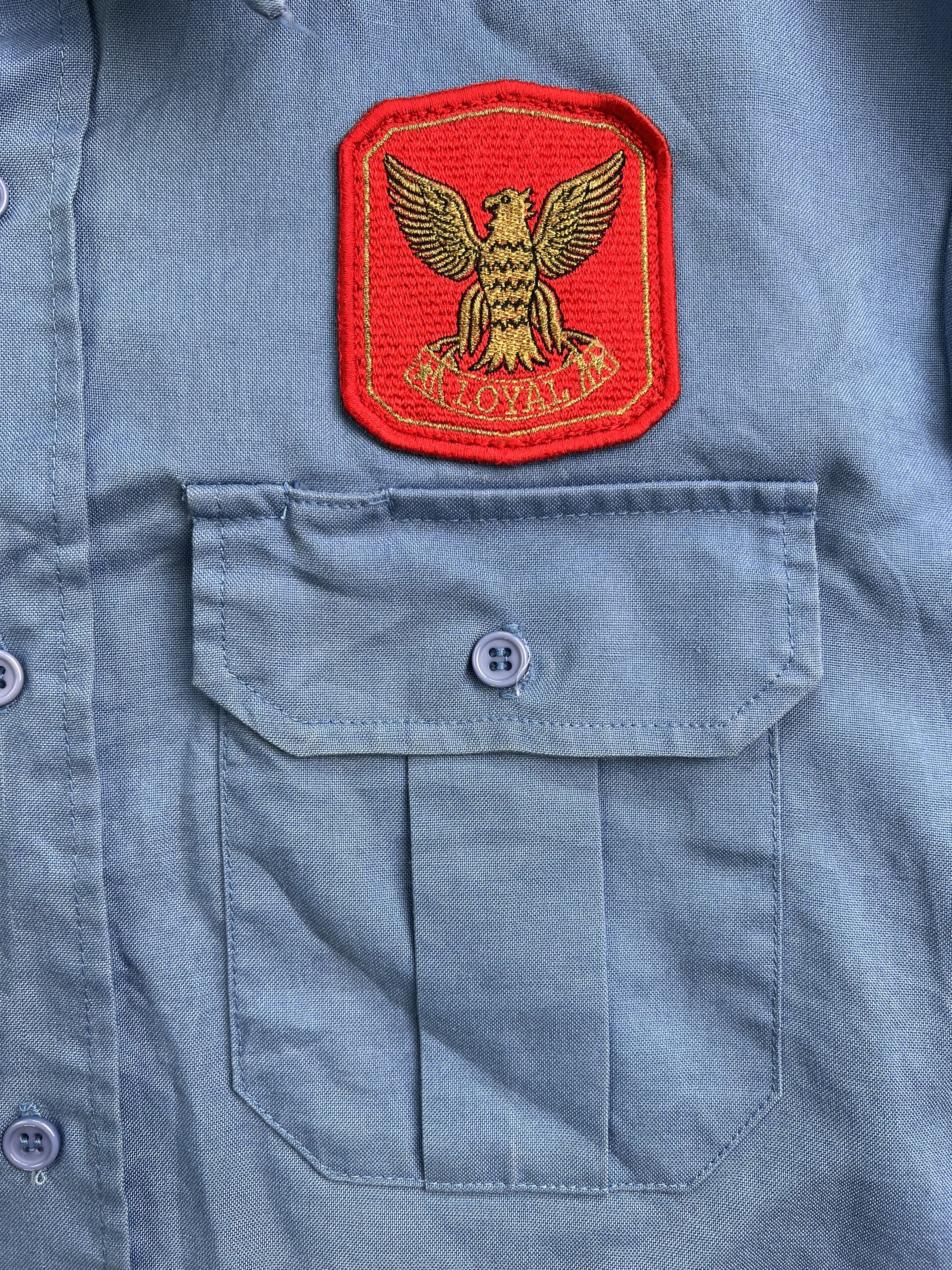 Vintage Vintage Work Shirt Blue Short Sleeves Medium Size US M / EU 48-50 / 2 - 5 Thumbnail