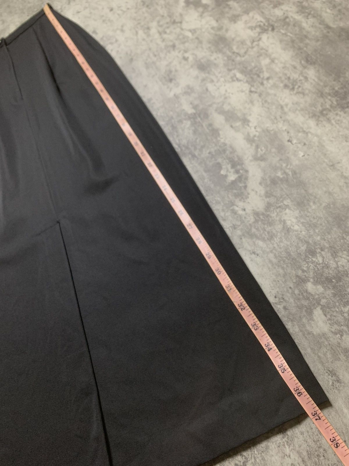 Yohji Yamamoto Iconic Yohji Yamamoto + Noir Black Wool Skirt Single Pocket Size 22" - 12 Thumbnail