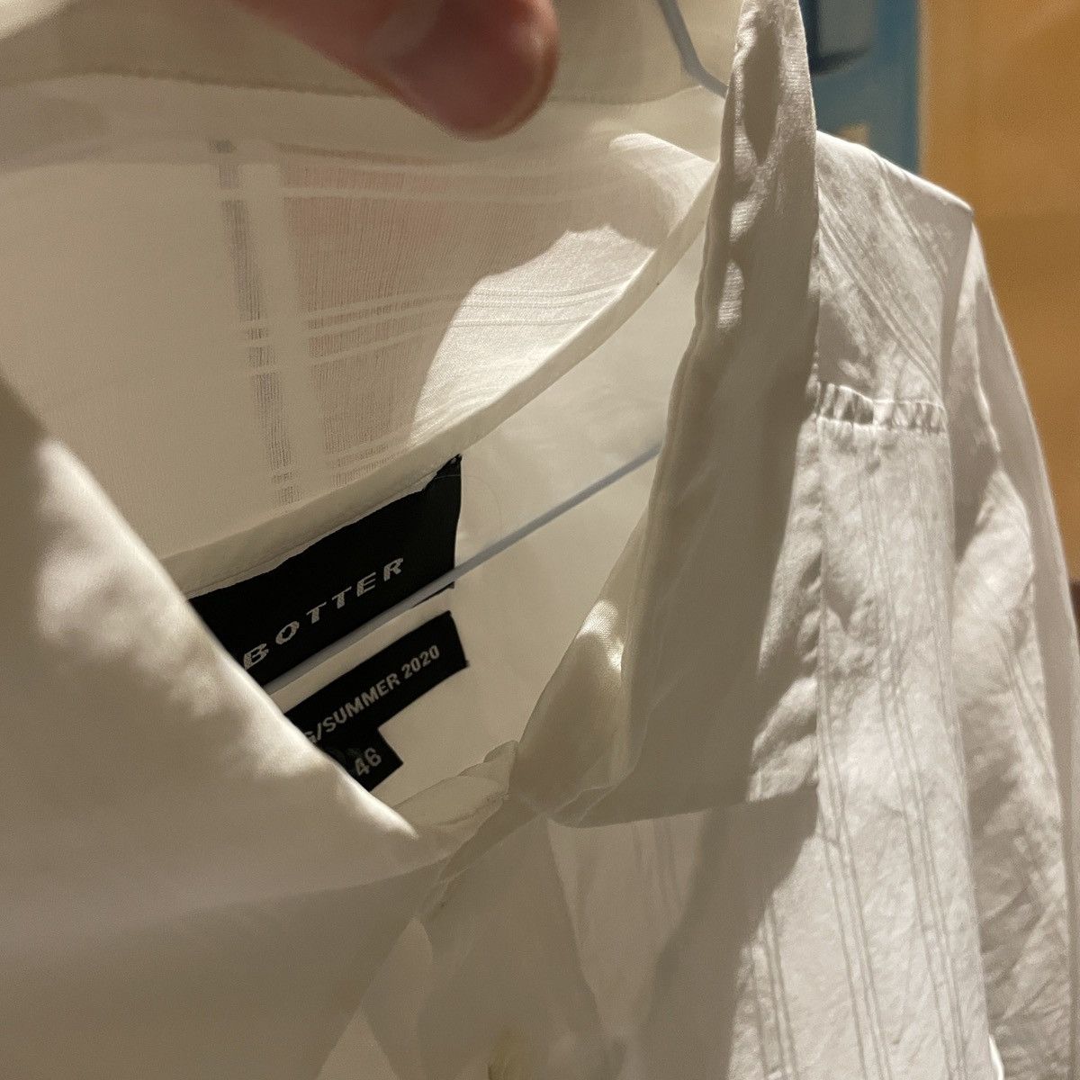 BOTTER Botter White Cotton Grandpa Short Sleeve Shirt Size US S / EU 44-46 / 1 - 4 Thumbnail